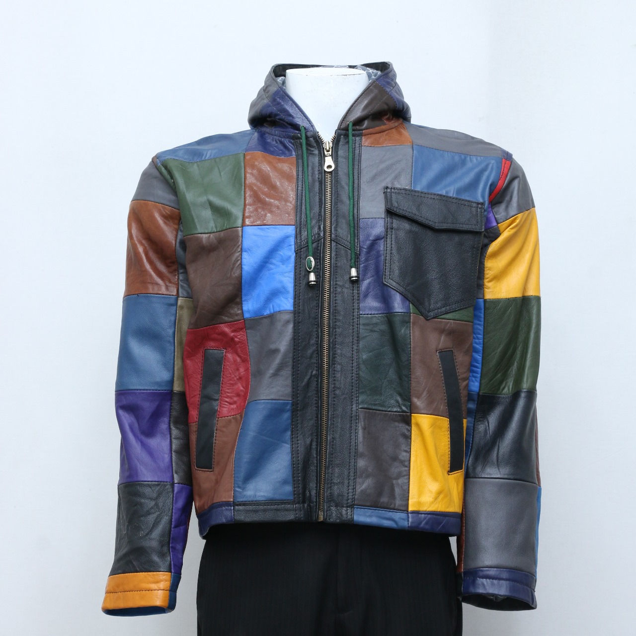 CV0112 Rework Leather Hooded Jackets - 20 Pcs
