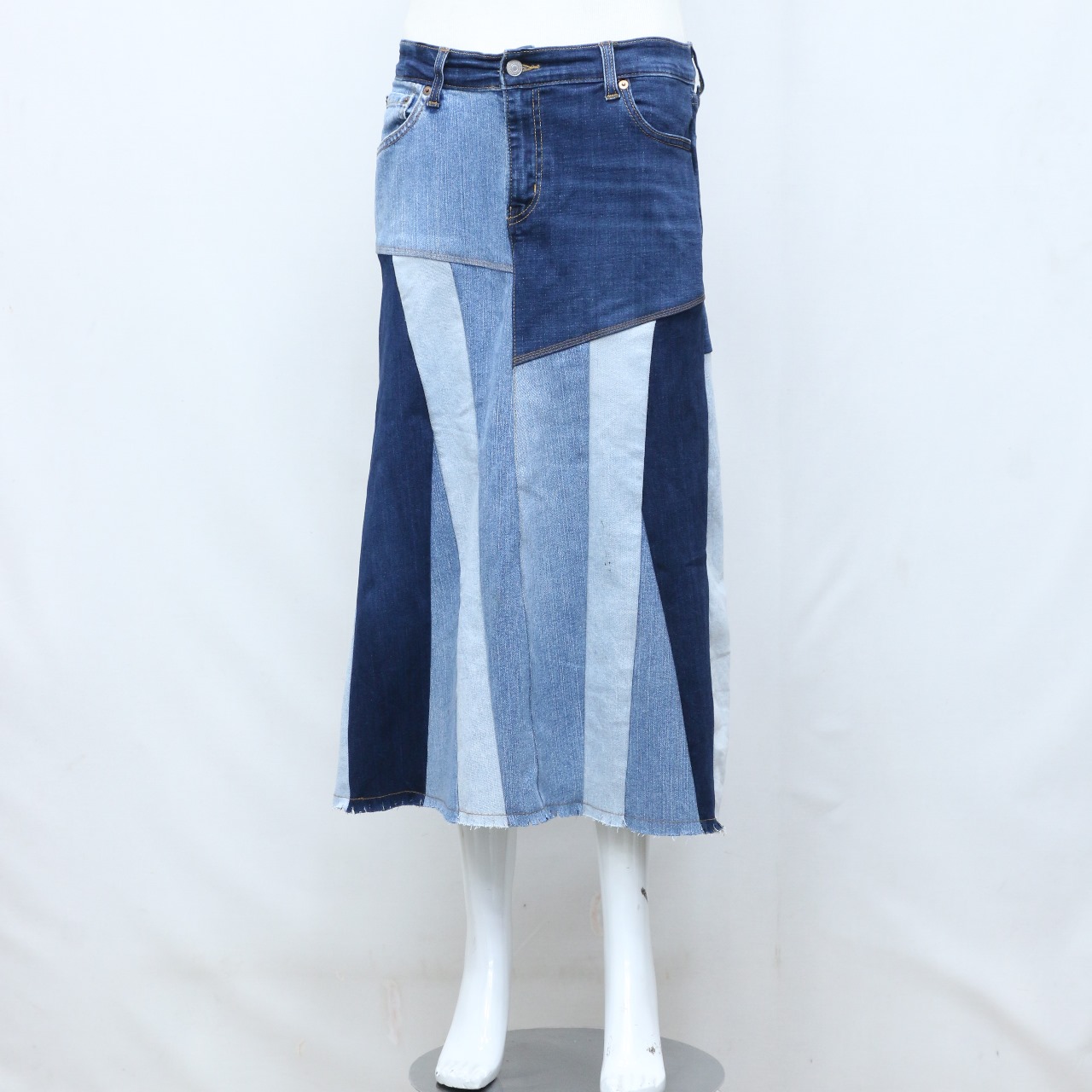 CV0115 Rework Levi's Three Tone Long Skirts - 20 Pcs