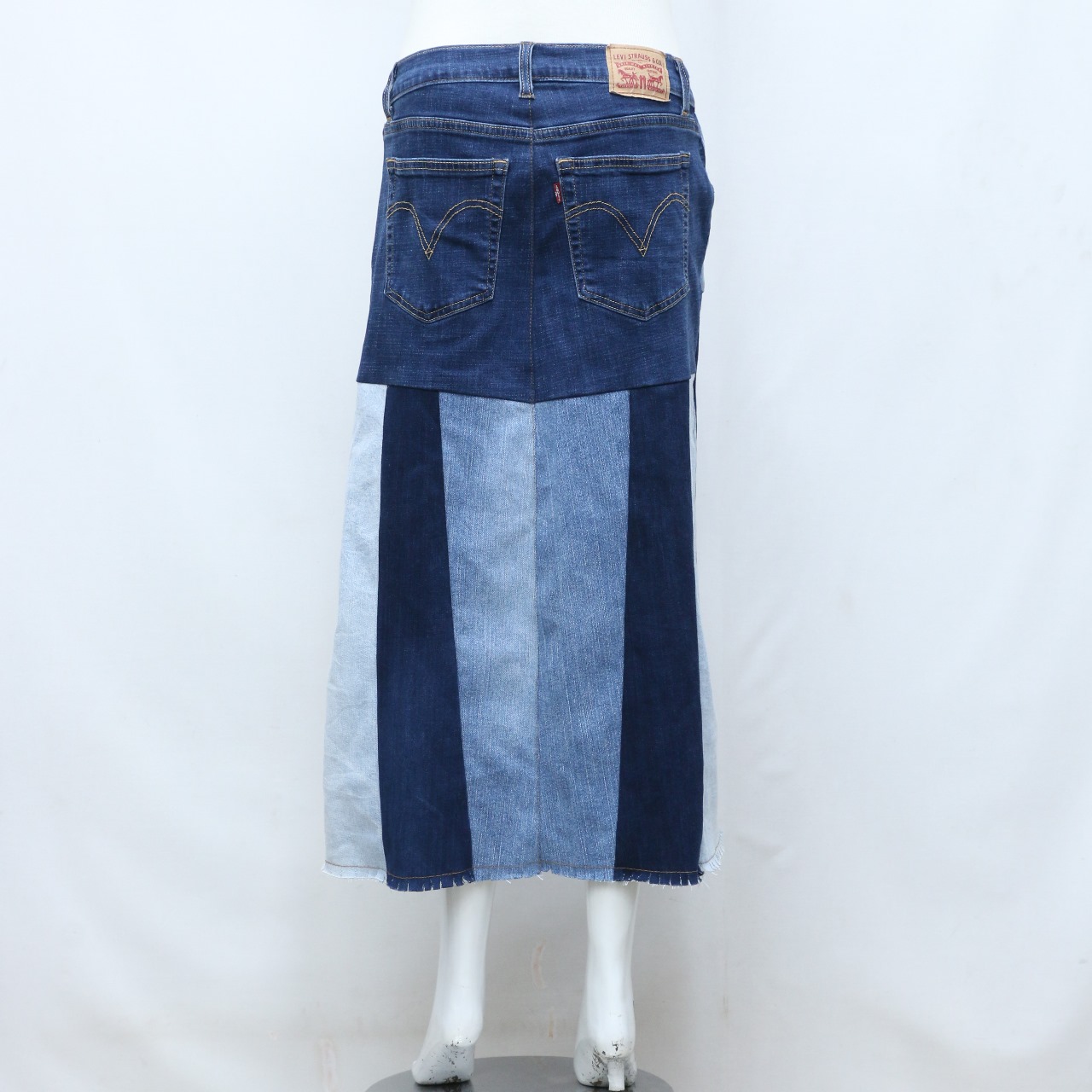 CV0115 Upcycled Levi's Three Tone Long Skirts - 20 Pcs