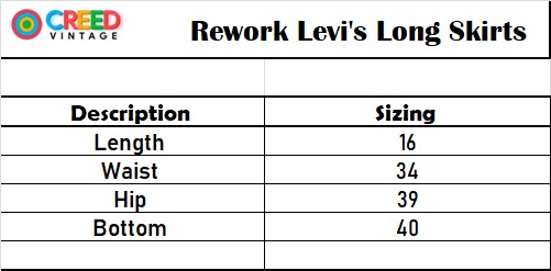 CV0115 Upcycled Levi's Three Tone Long Skirts - 20 Pcs