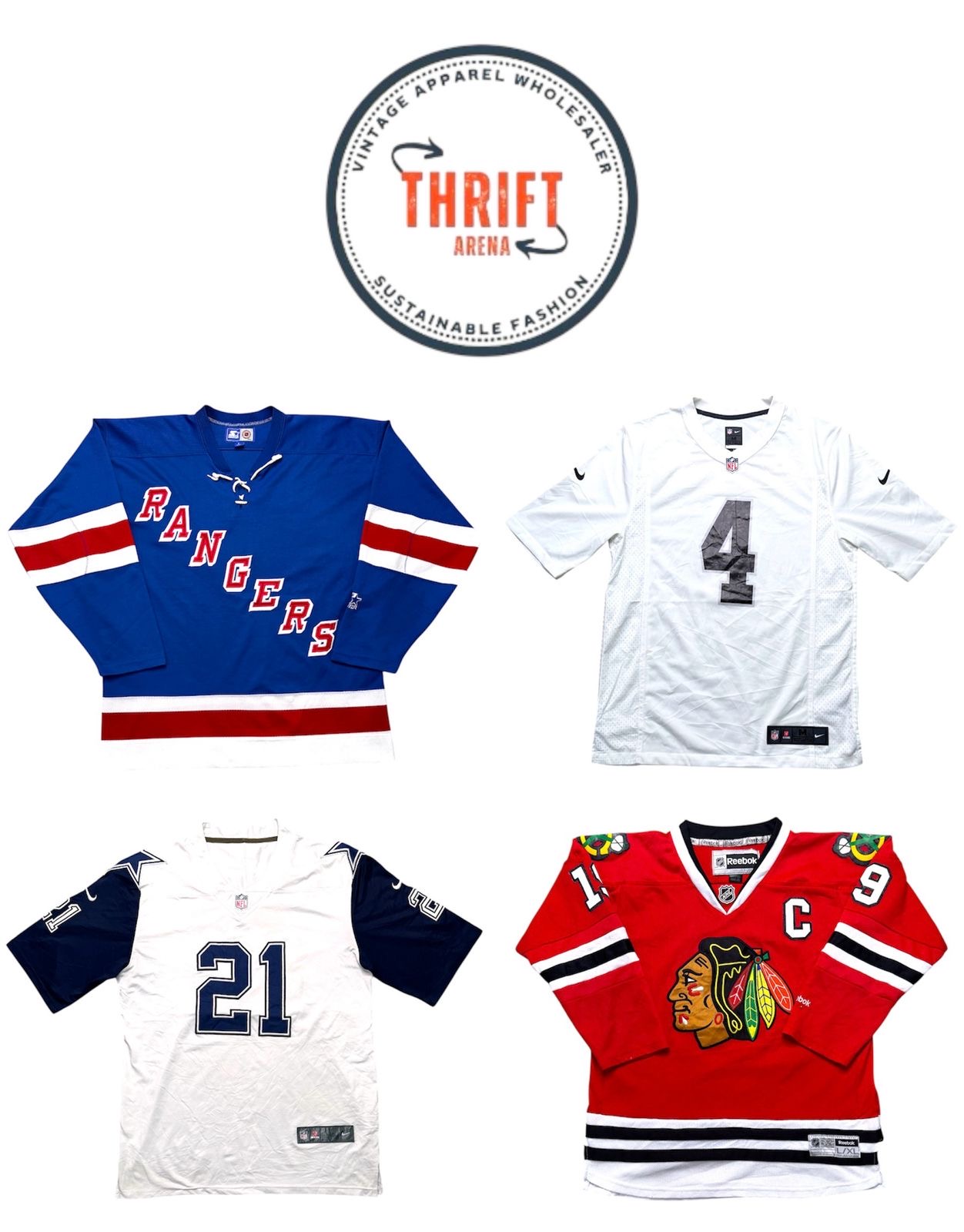 T1022 NFL / NHL ProSports Jerseys 20 PCs