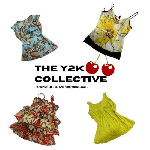 Y2K Été Européen dans le Parc Hauts Camisole et Hauts à Col Croisé Mix (TEC93)