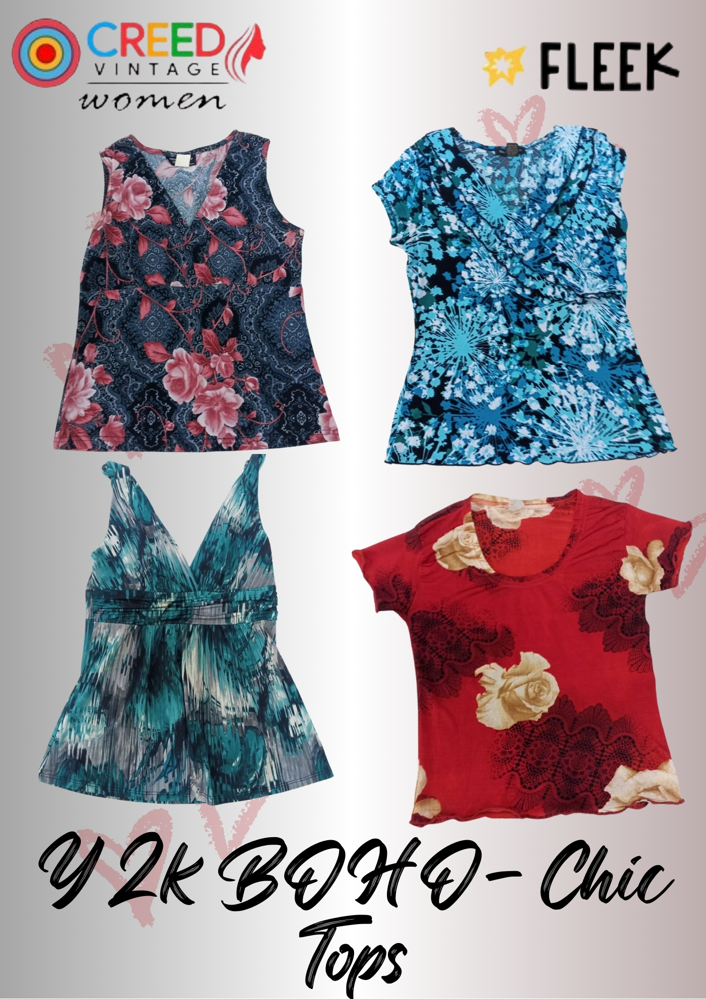IQ0067 Y2k BOHO- Chic Tops - 10 Pieces