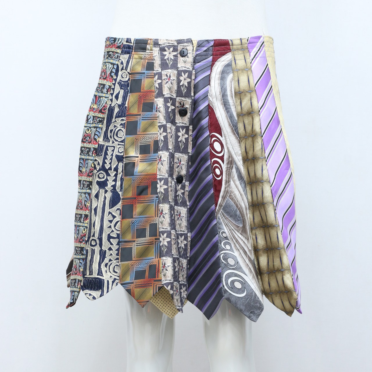 CV0122 Upcycled Denim Skirt With Tie's - 20 Pcs