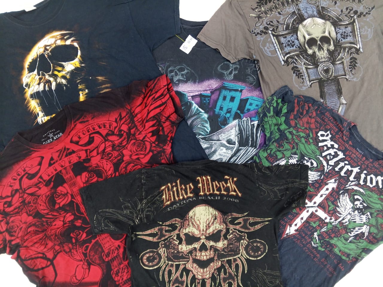 CR4386 Skull T-shirts - 25 Pcs