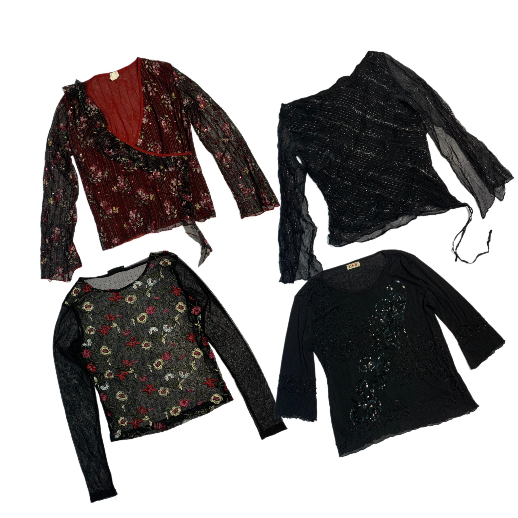 Y2k Gothic Black Tops Mix