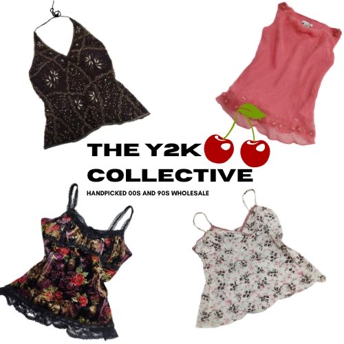 00s European Beaded and Embellished all aesthetic summer cami tops mix (TEC64)