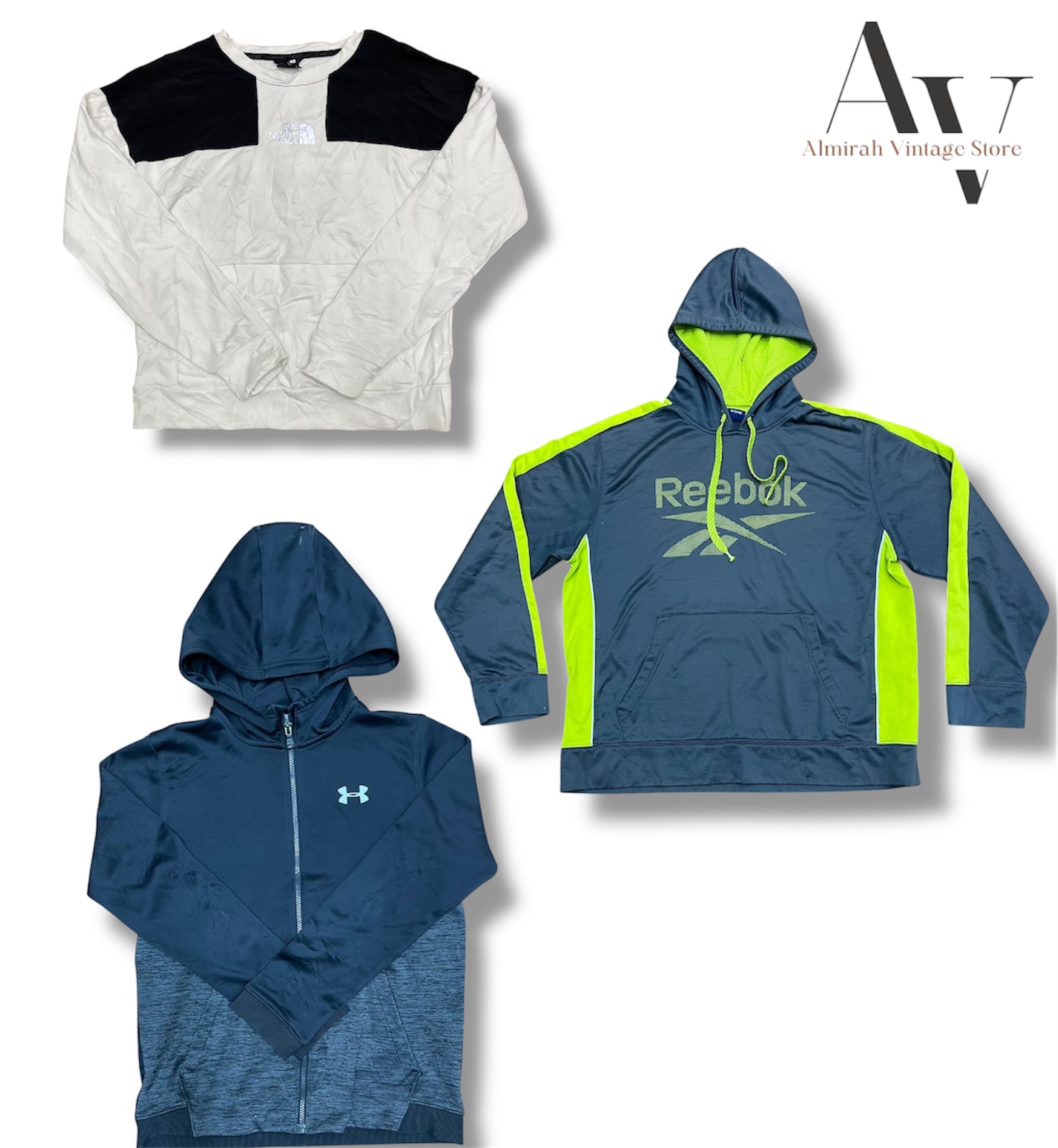 TNF,columbia,underarmor,reebok track jackets