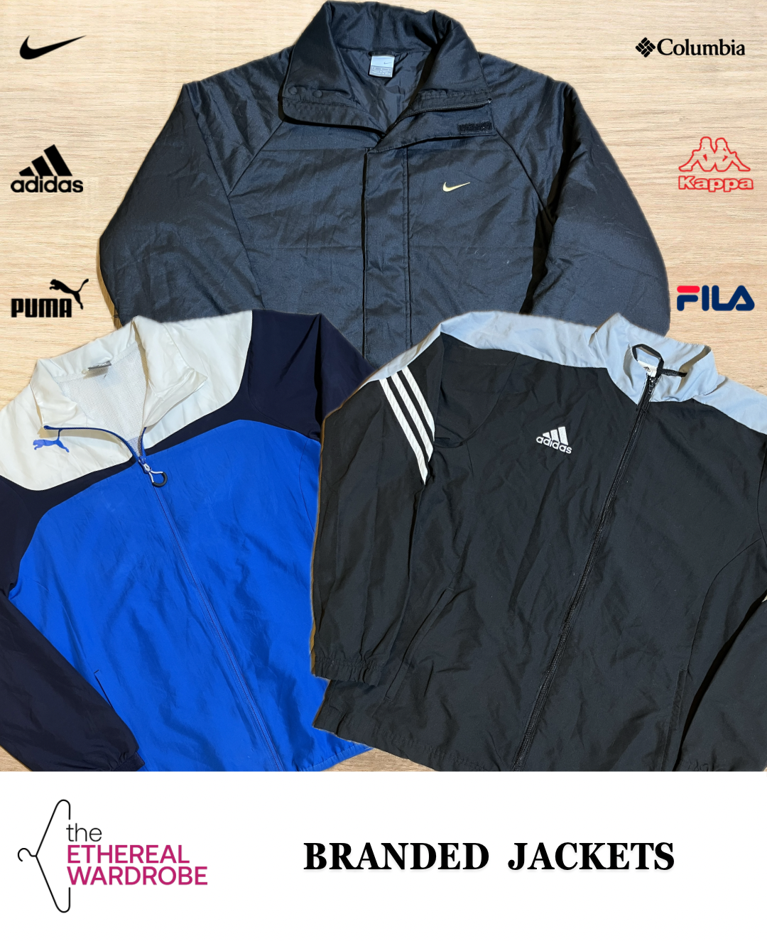 Markenjacken inklusive Nike, Adidas und anderen Marken 10 Stück (RN: 1085)
