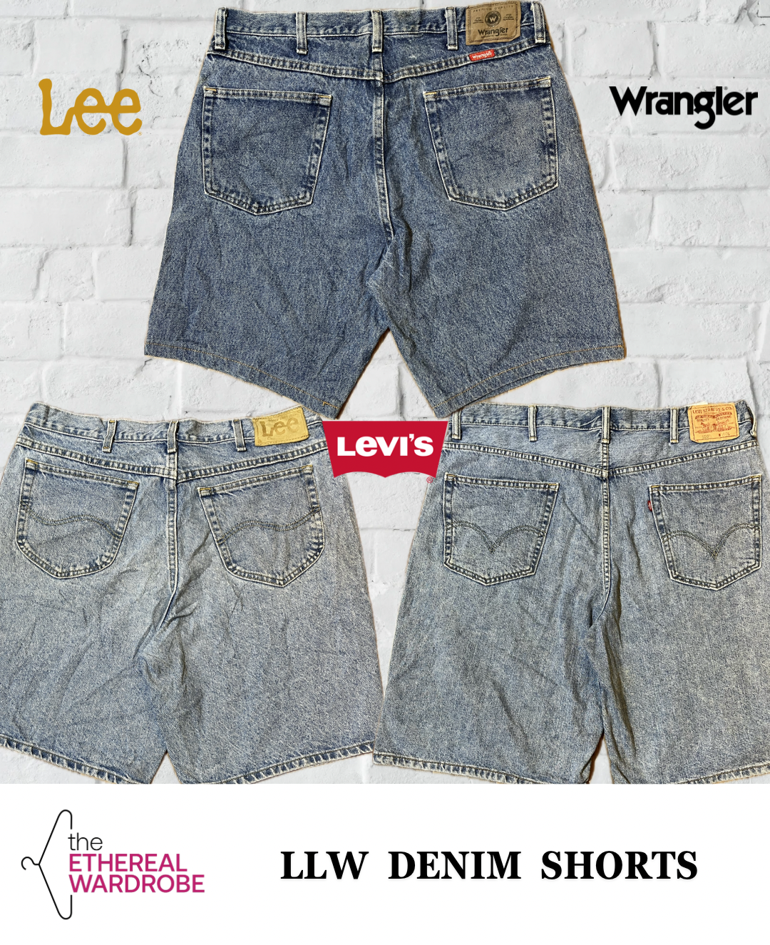 Lee, Levi's & Wrangler Denim-Shorts 20 Stück (RN: 1070)
