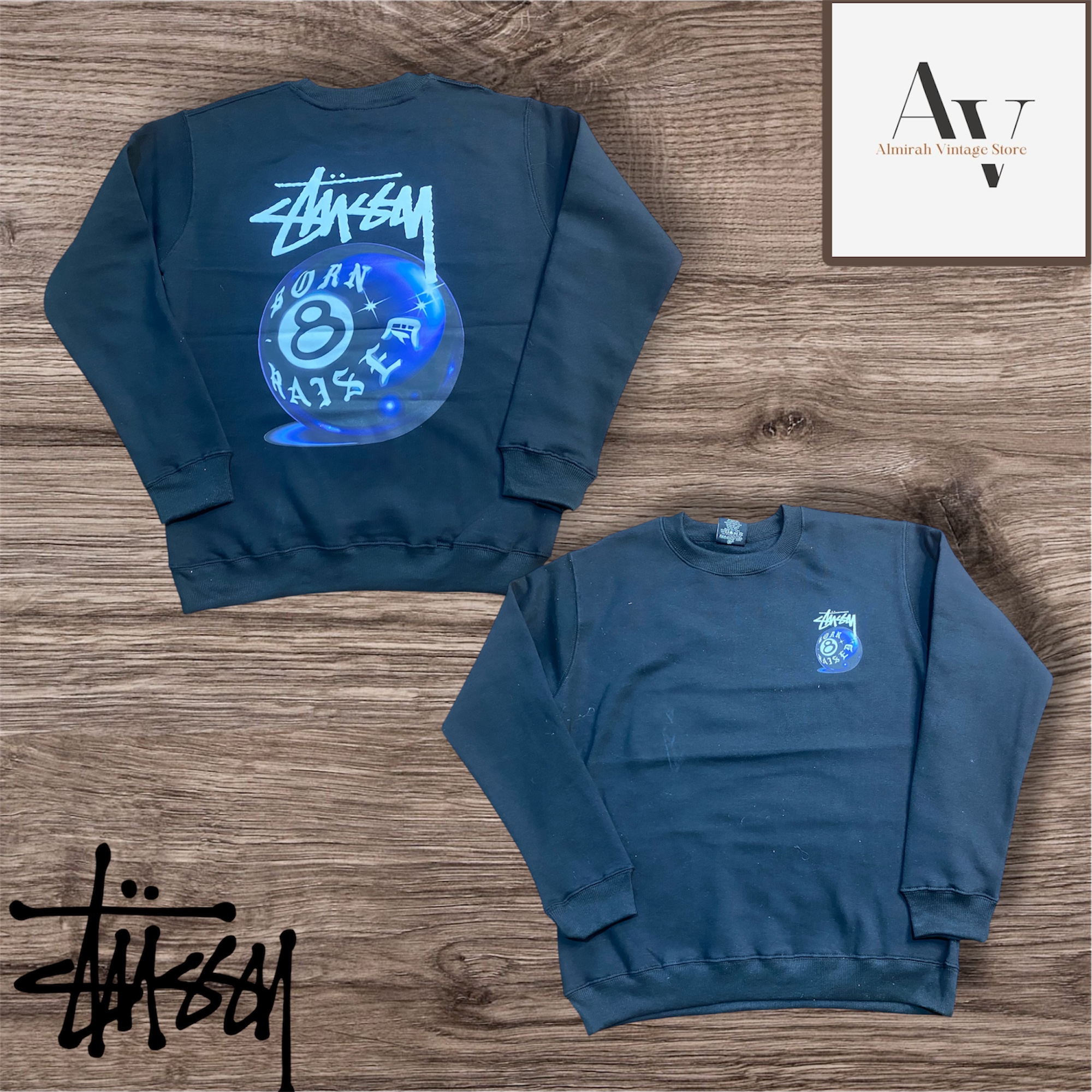 Stussy rework style born rised sweatshirts