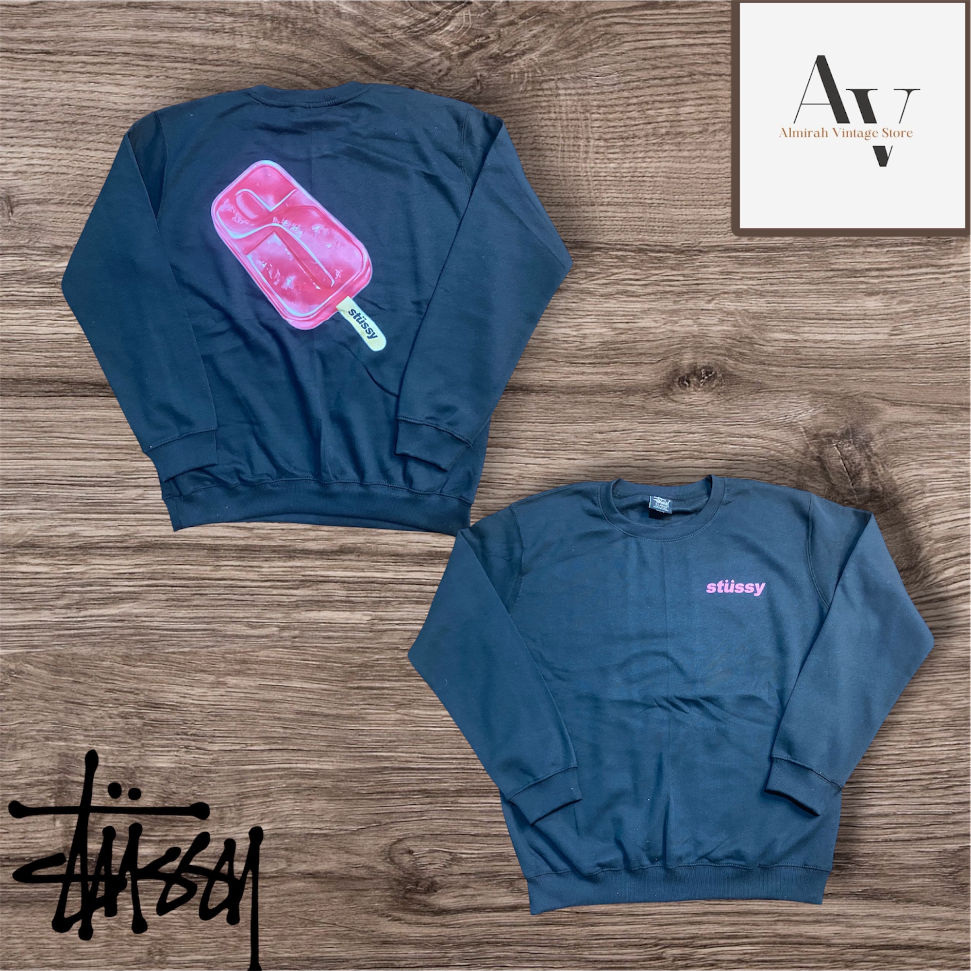 Stussy rework style popsicle sweatshirts