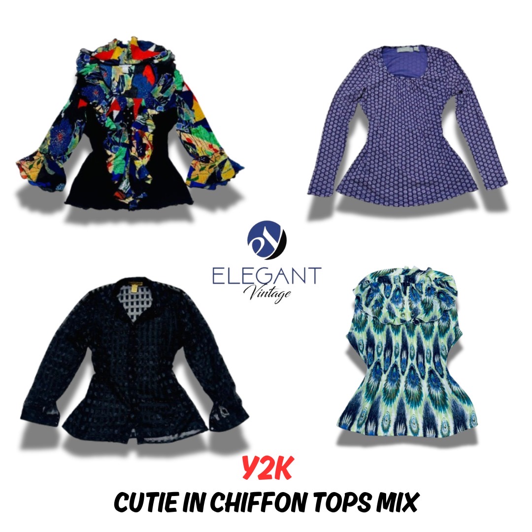 Y2K Cutie in Chiffon Tops Mix - 12 Stück - EV0388
