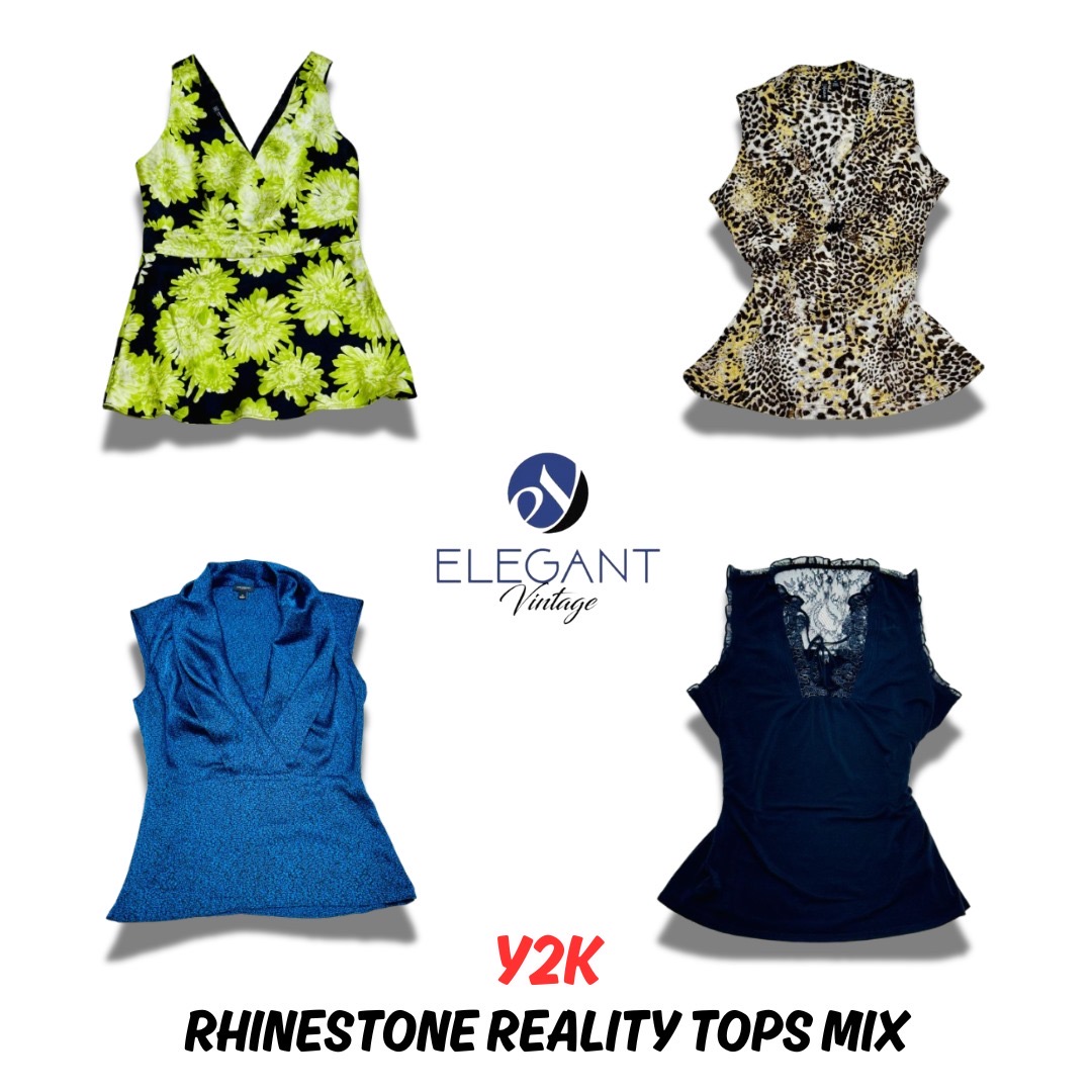 Y2K Strass Realität Tops Mix - 11 Teile - EV0392
