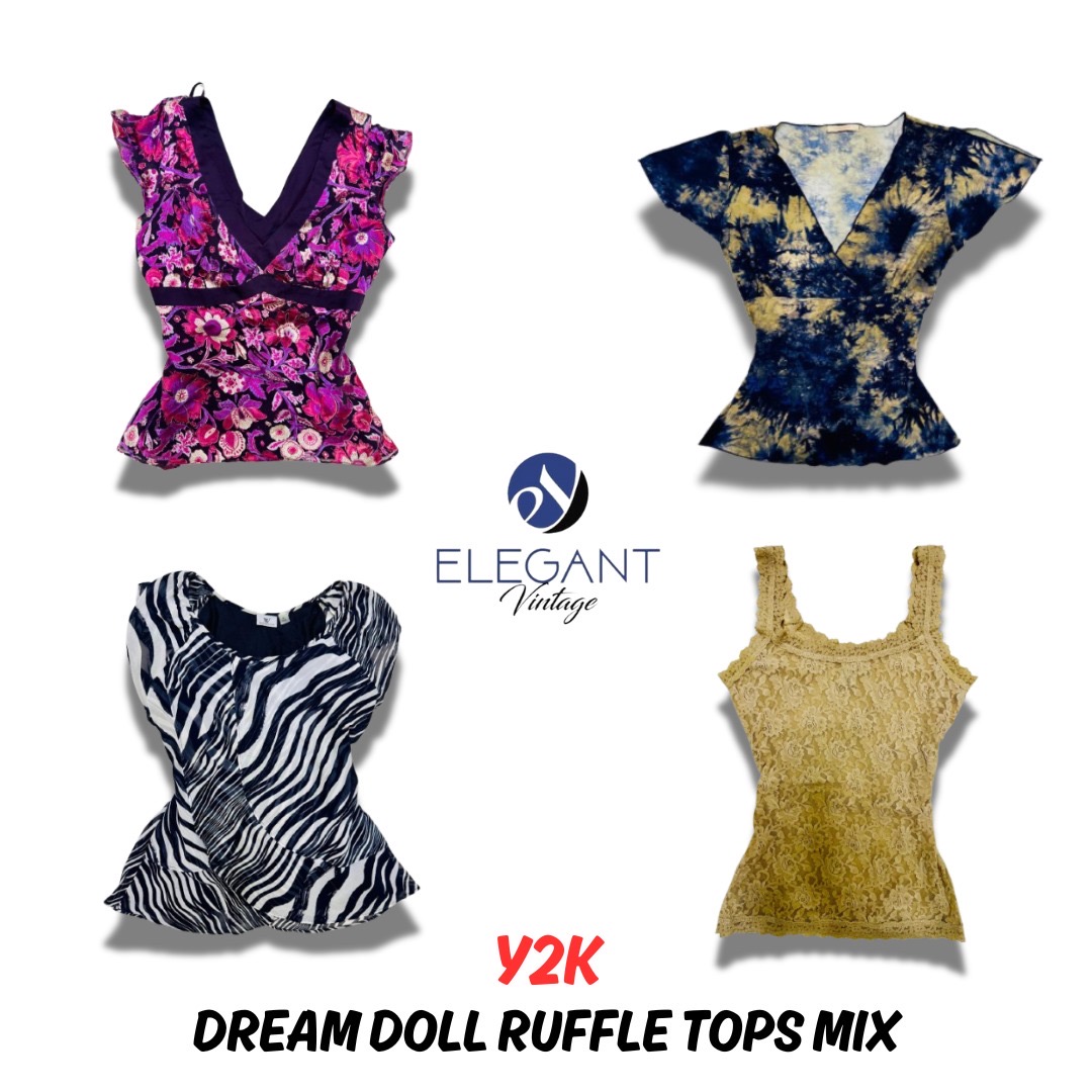 Y2K Dream Doll Rüschentops Mix - 11 Teile - EV0393