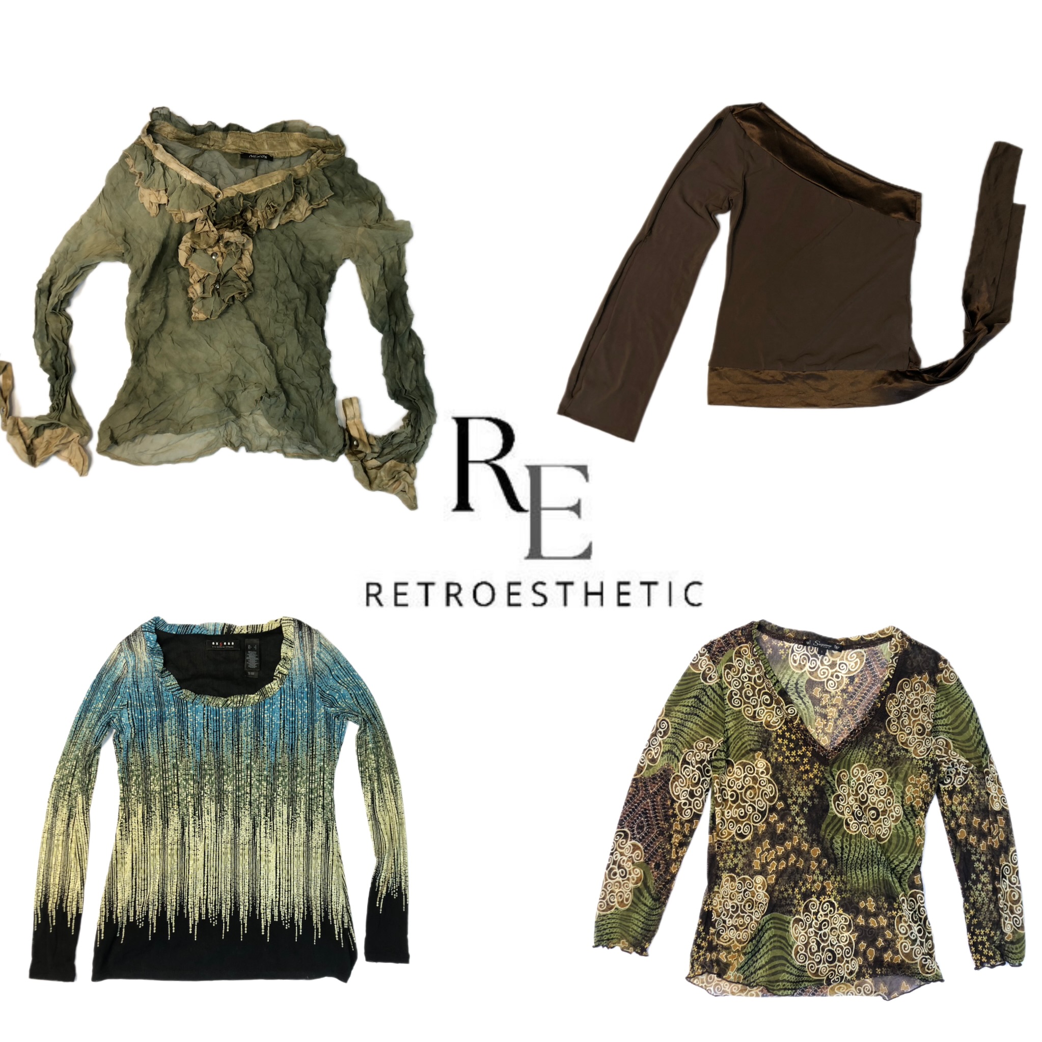 Y2k Grunge full sleeve mesh tops (RE-1155)