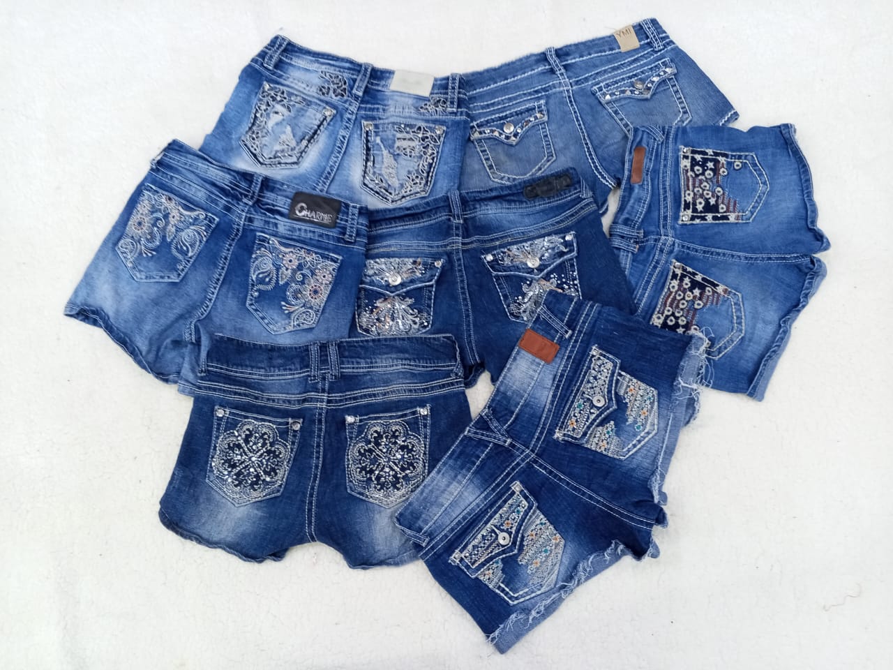 IQ0076 Y2k Y2k Fancy und Verzierte Mini-Shorts - 10 Stück