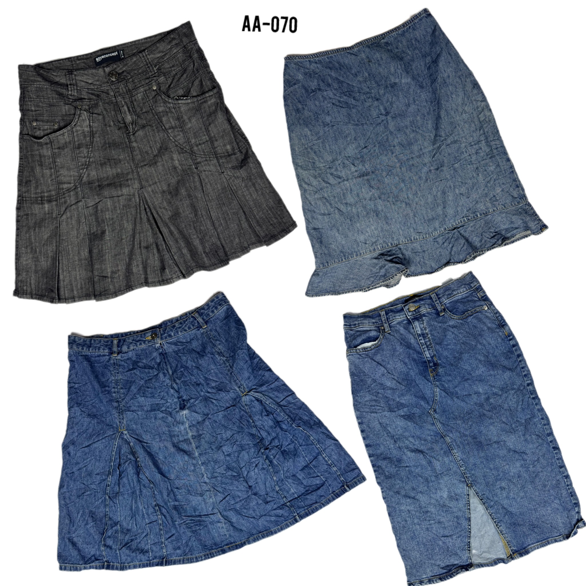 Y2K Britney Era Denim Midi Skirts (AA-070)