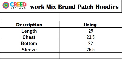 CV0134 Rework Mix Brand Aufnäher Hoodies - 20 Stück