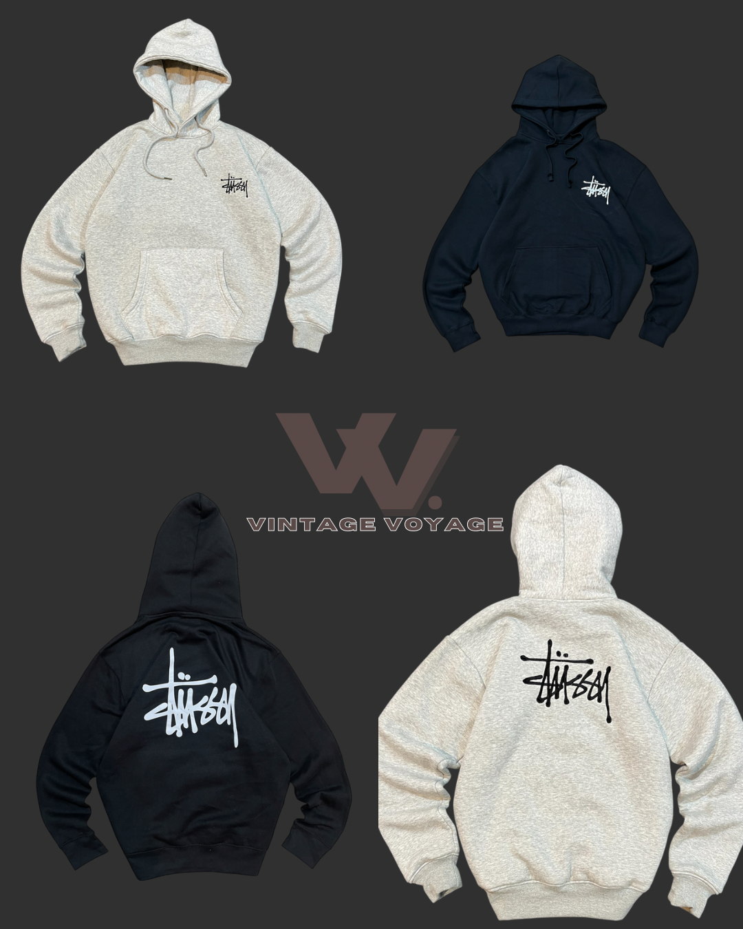 Hoodies estilo rework da Stüssy MOQ 15 peças #24525