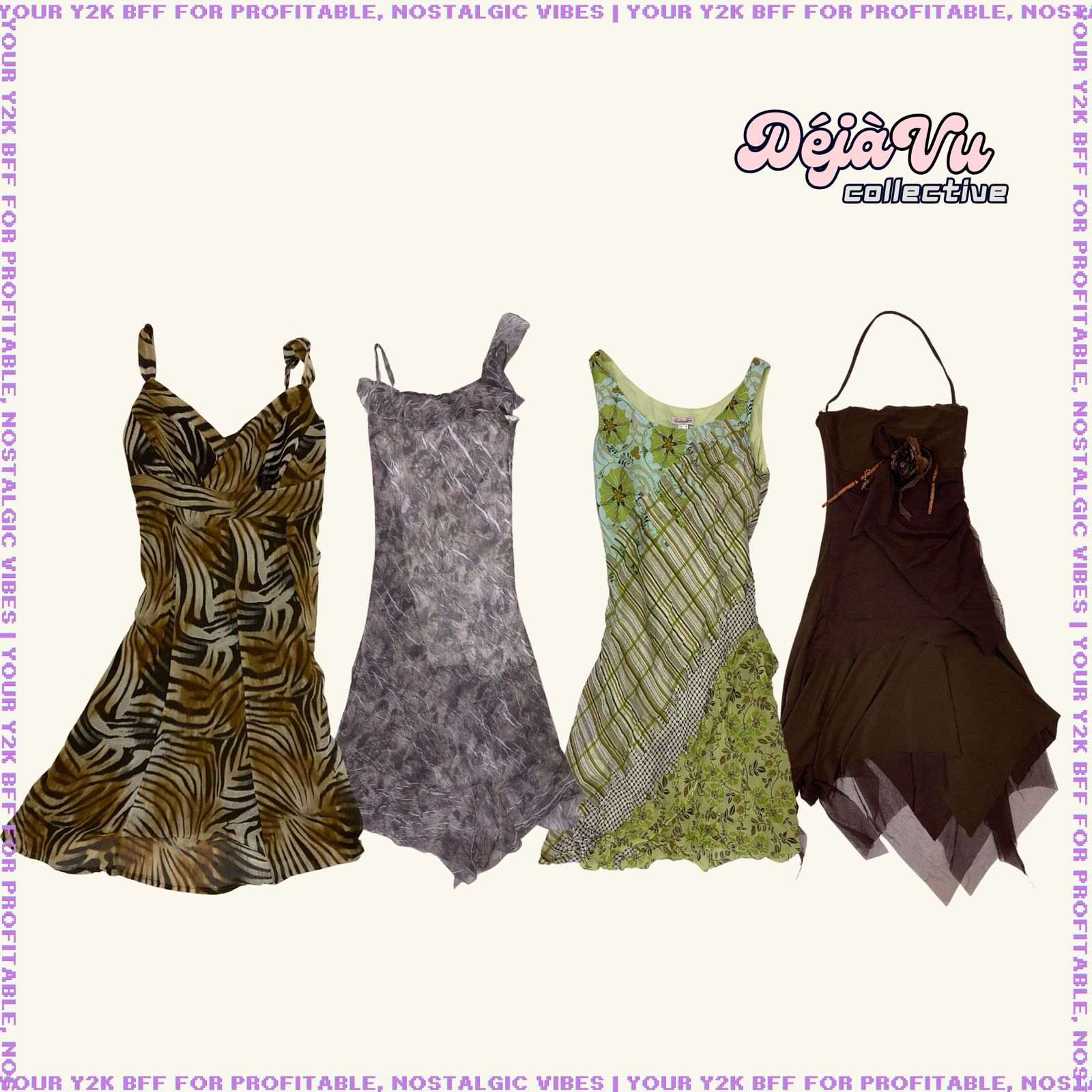 Y2K Earthy Toned Spring Dresses (DVC#30)