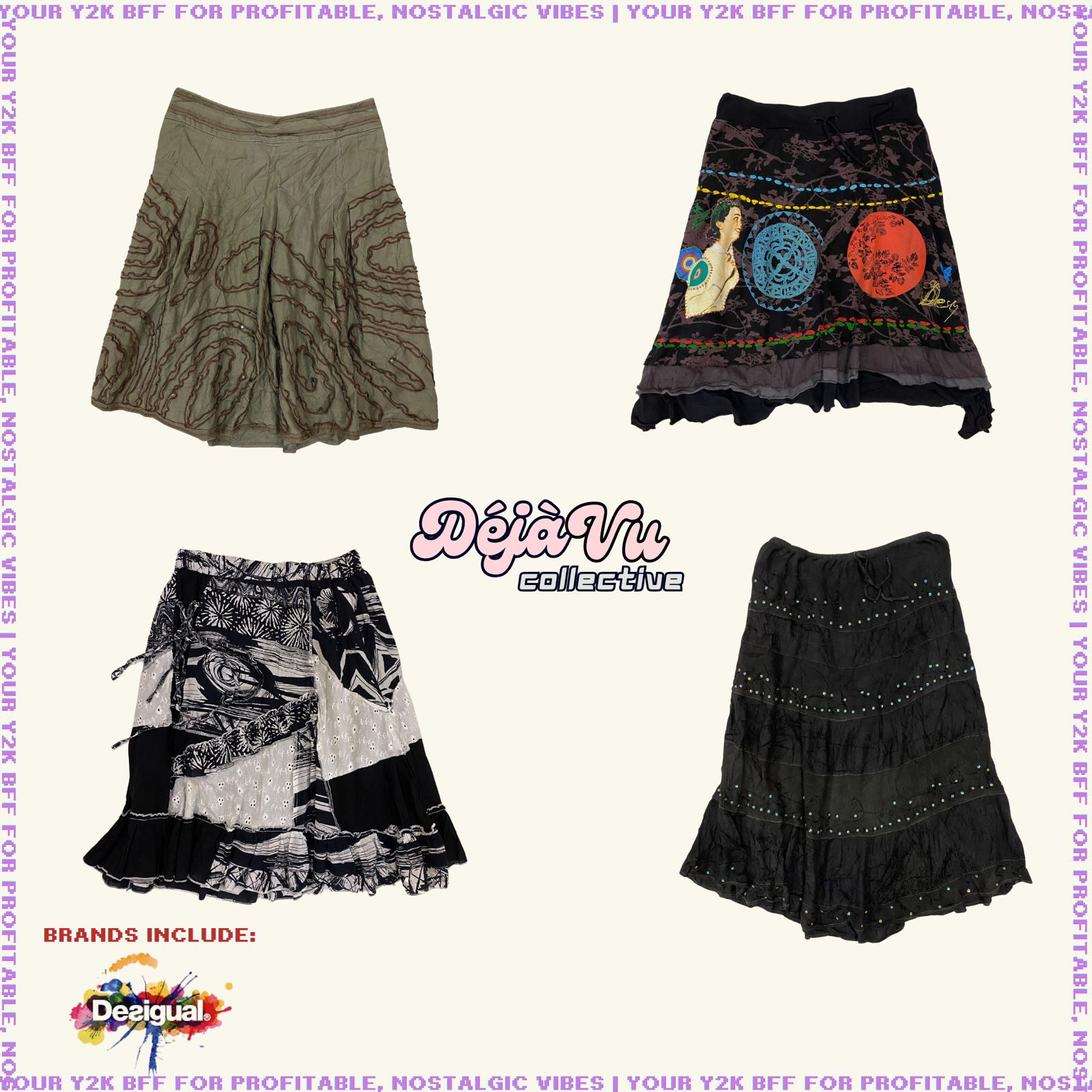 Y2K Soft Grunge Cloth Skirts (DVC#32)