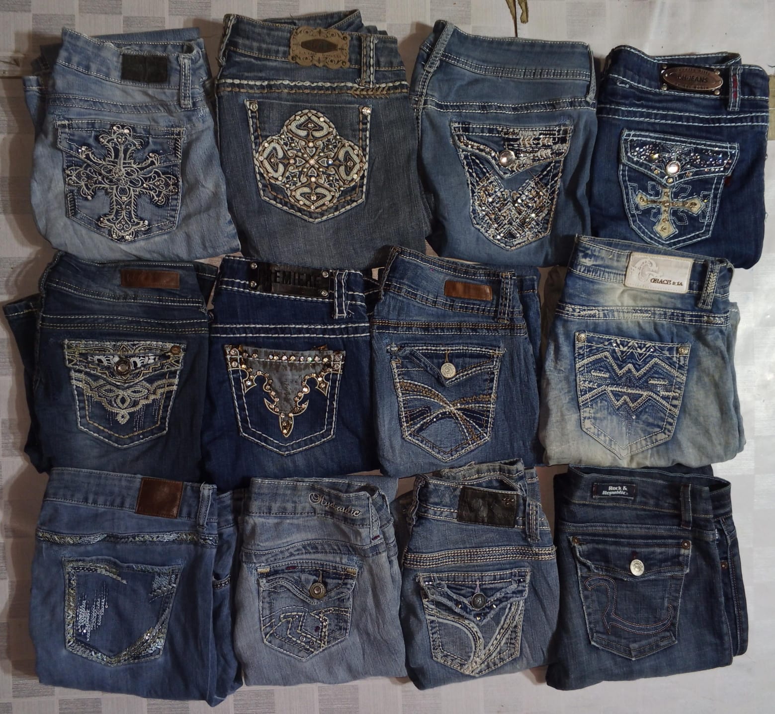 ROCK & REPUBLIC , WALLFLOWER AND OTHER MIX BRANDS JEANS (ID 1075)