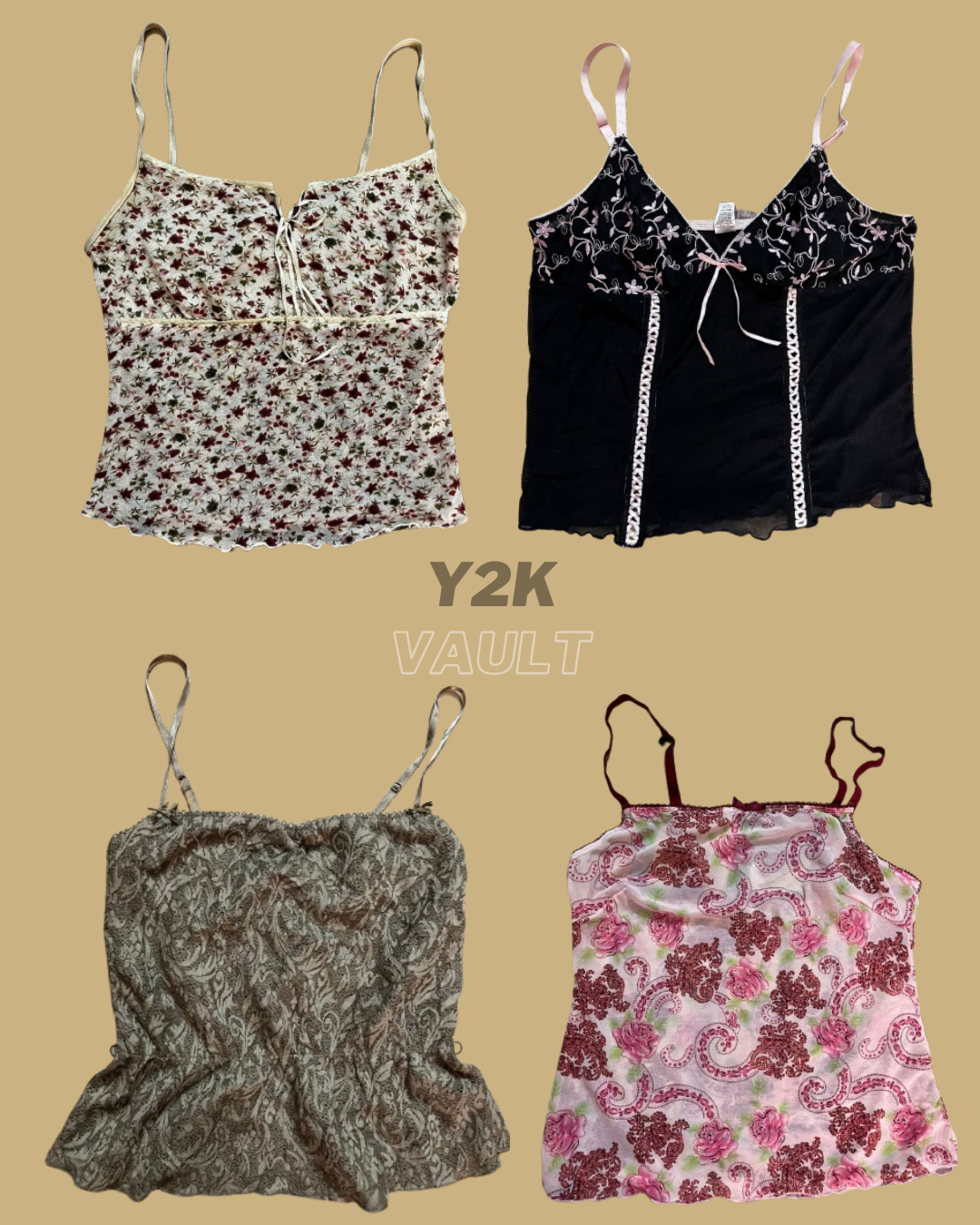 Soft girl Summer Y2k edit Cami Tops