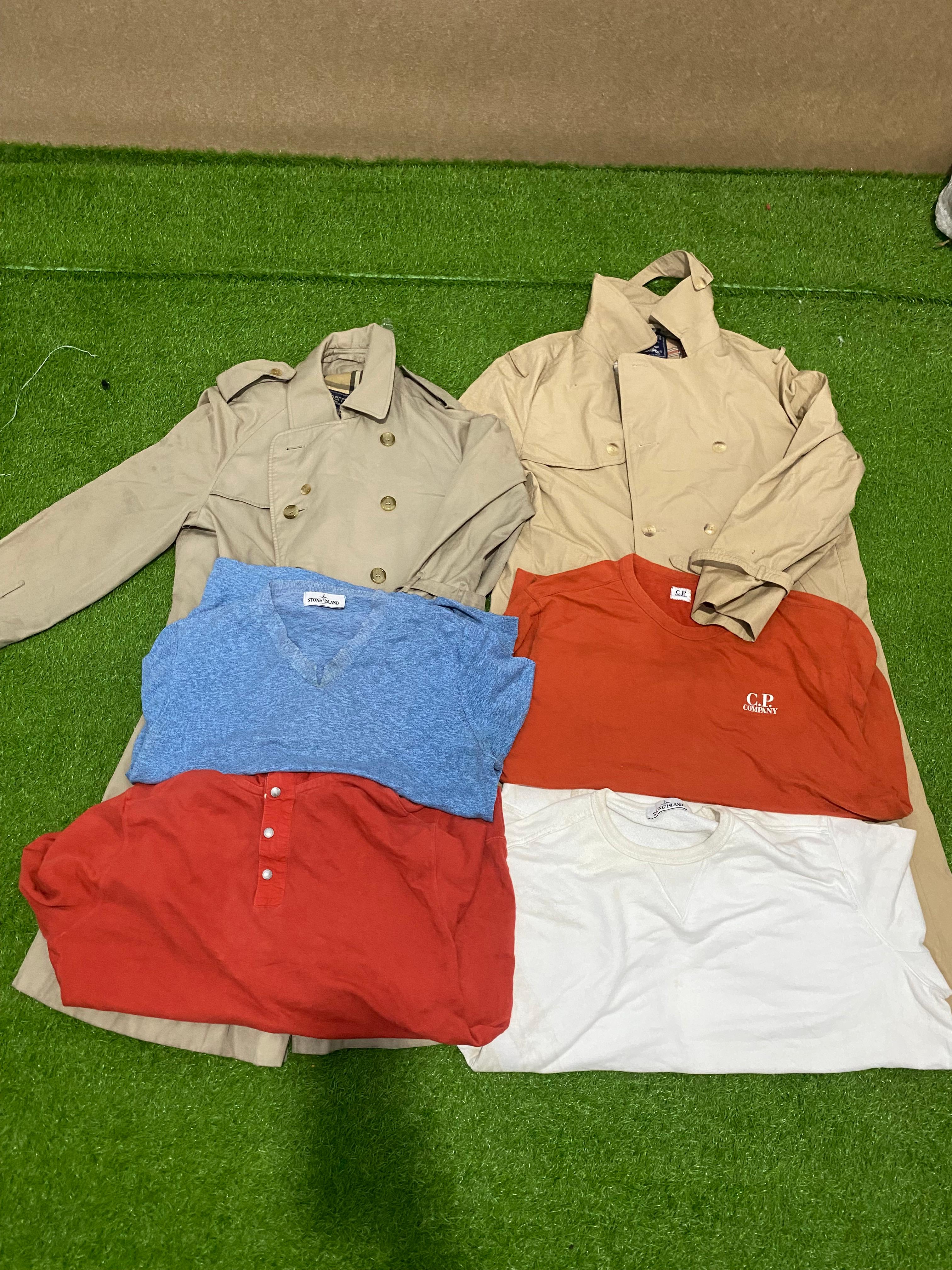 Burberry Trench Coats and stone island / CP Sweatshirt