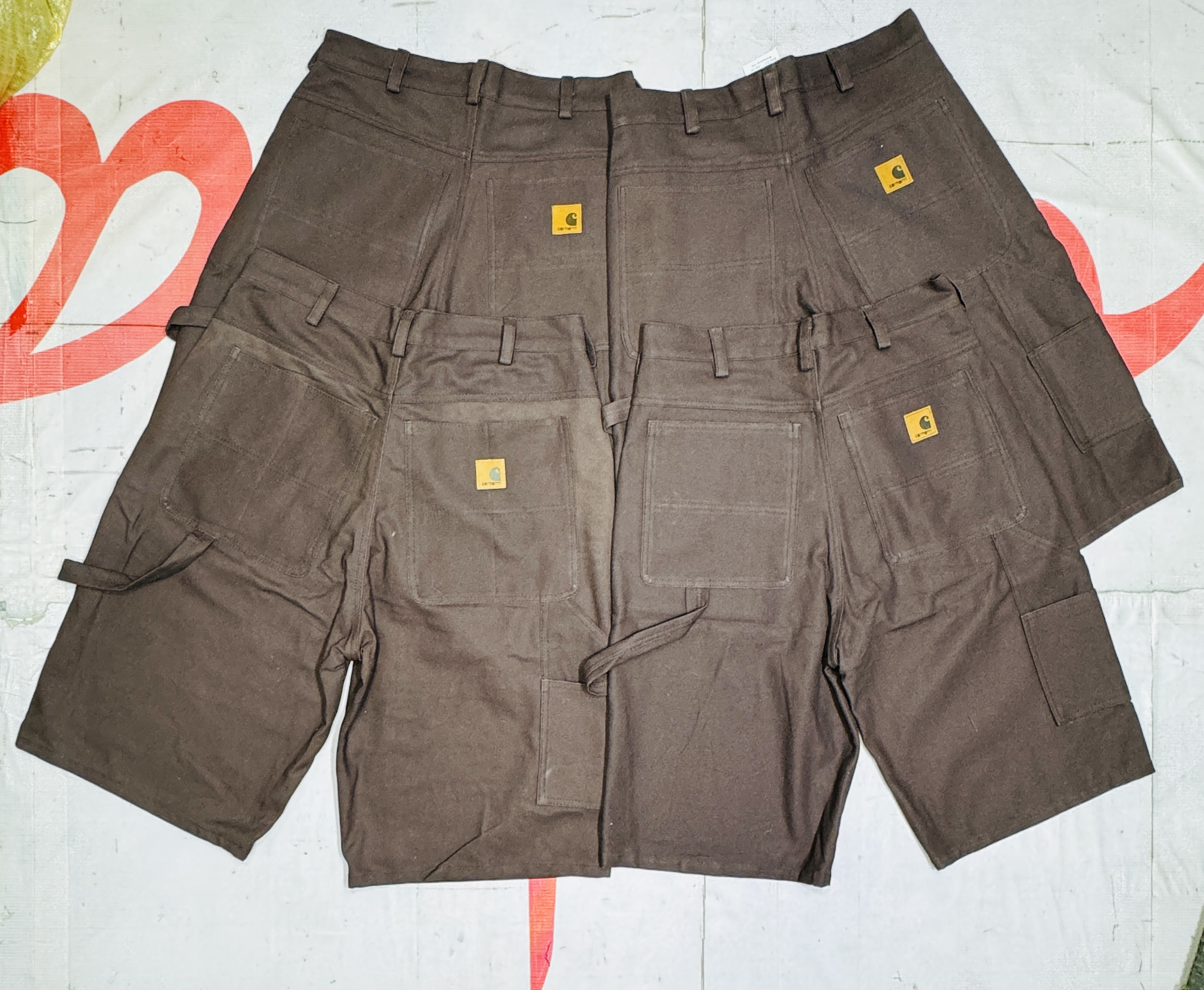 Carhartt Rework  Style Dark Brown Shorts