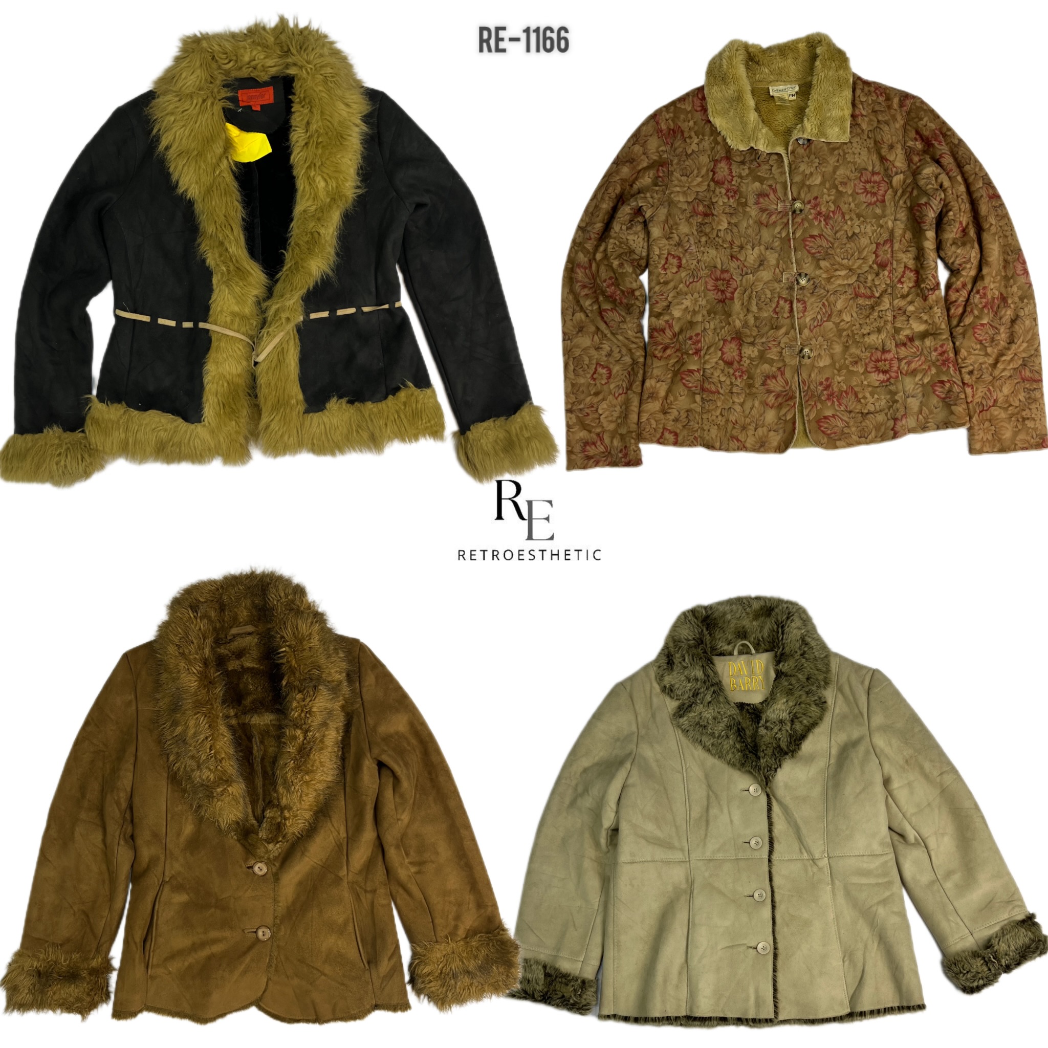 Manteaux afghans au style unique Y2K (RE-1166)