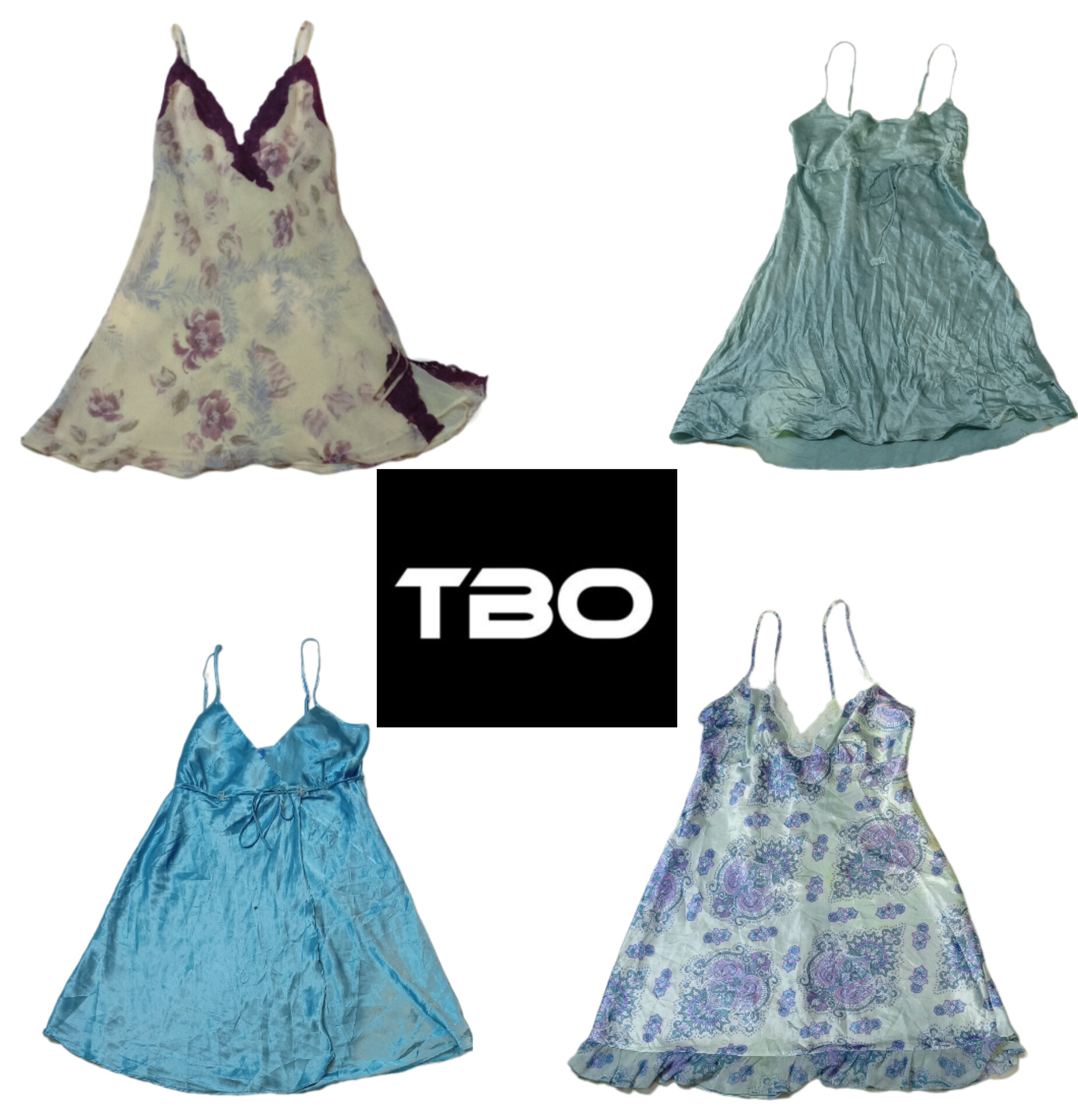 Y2K SOMMERFARBE SEIDENHEMDKLEID