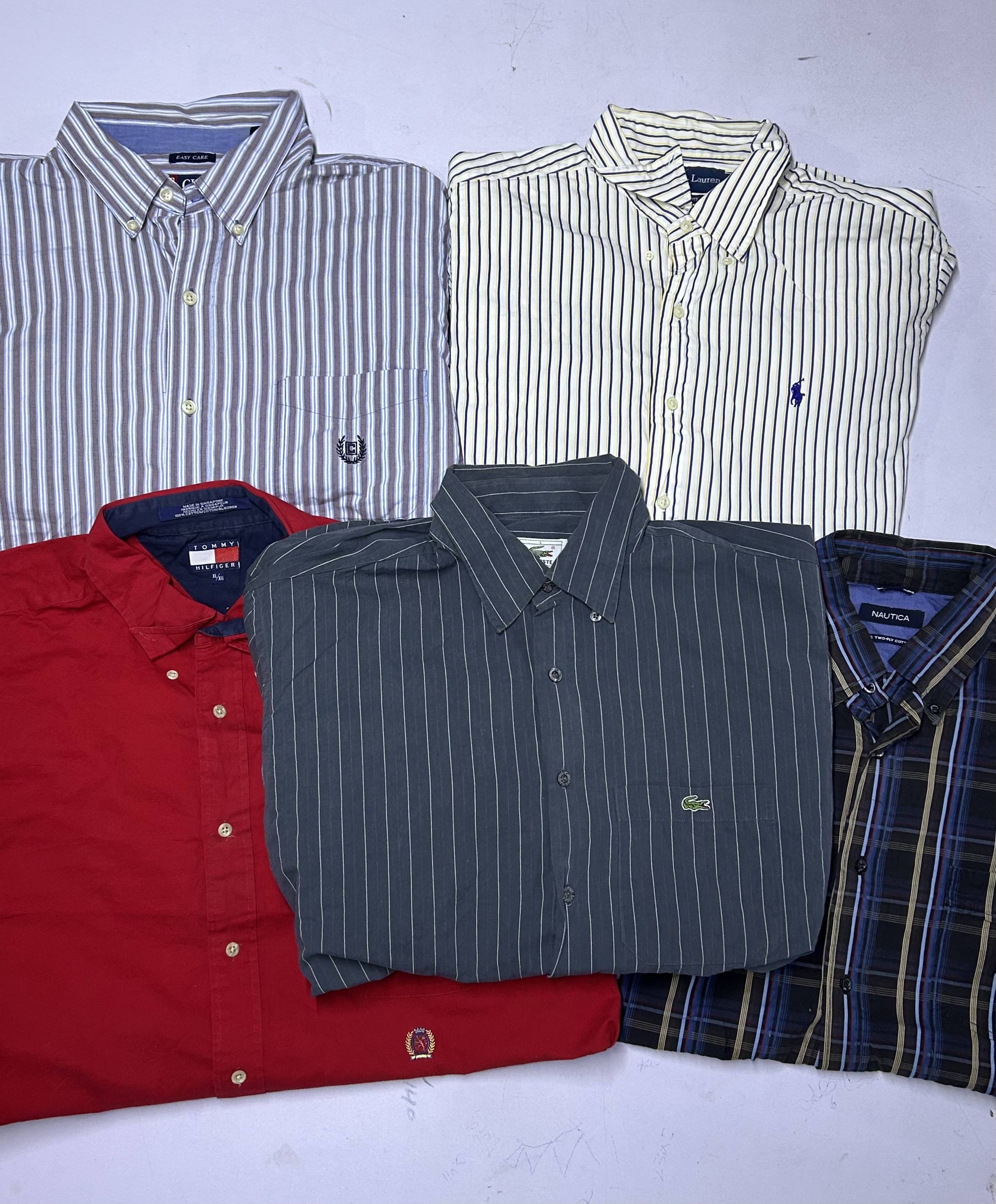 Ralph lauren lacoste tommy chaps and nautica shirts
