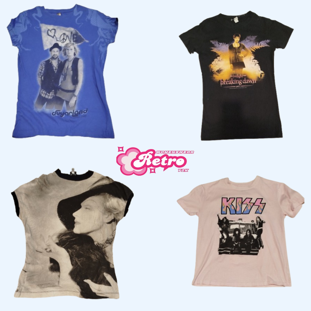 Camisetas Gráficas Y2k Bady (Maio-65)