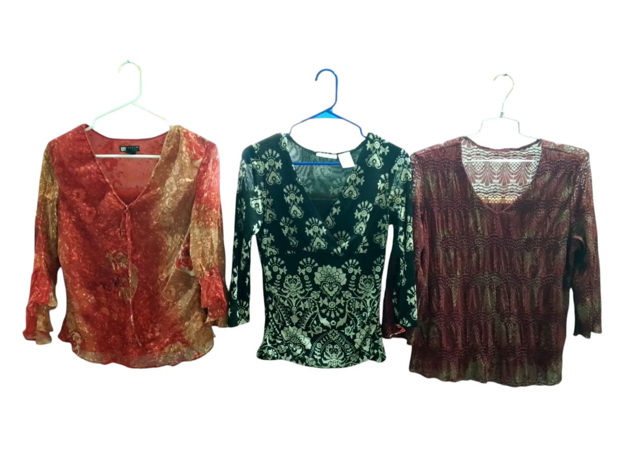 Blusas/tops románticos estampados - 6 piezas - 24/5/25
