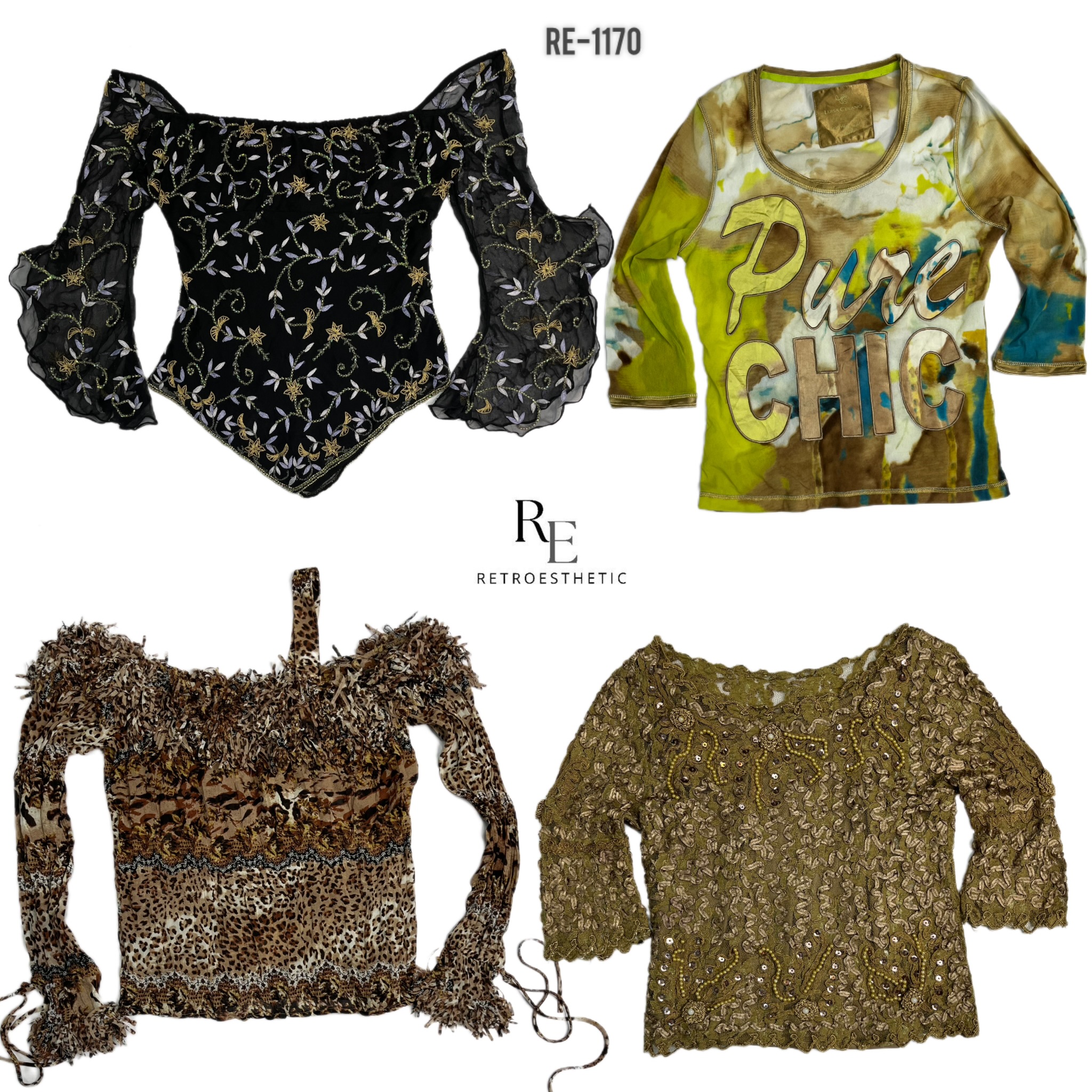 Y2K All Gothic Unique Full Sleeve Tops (RE-1170)