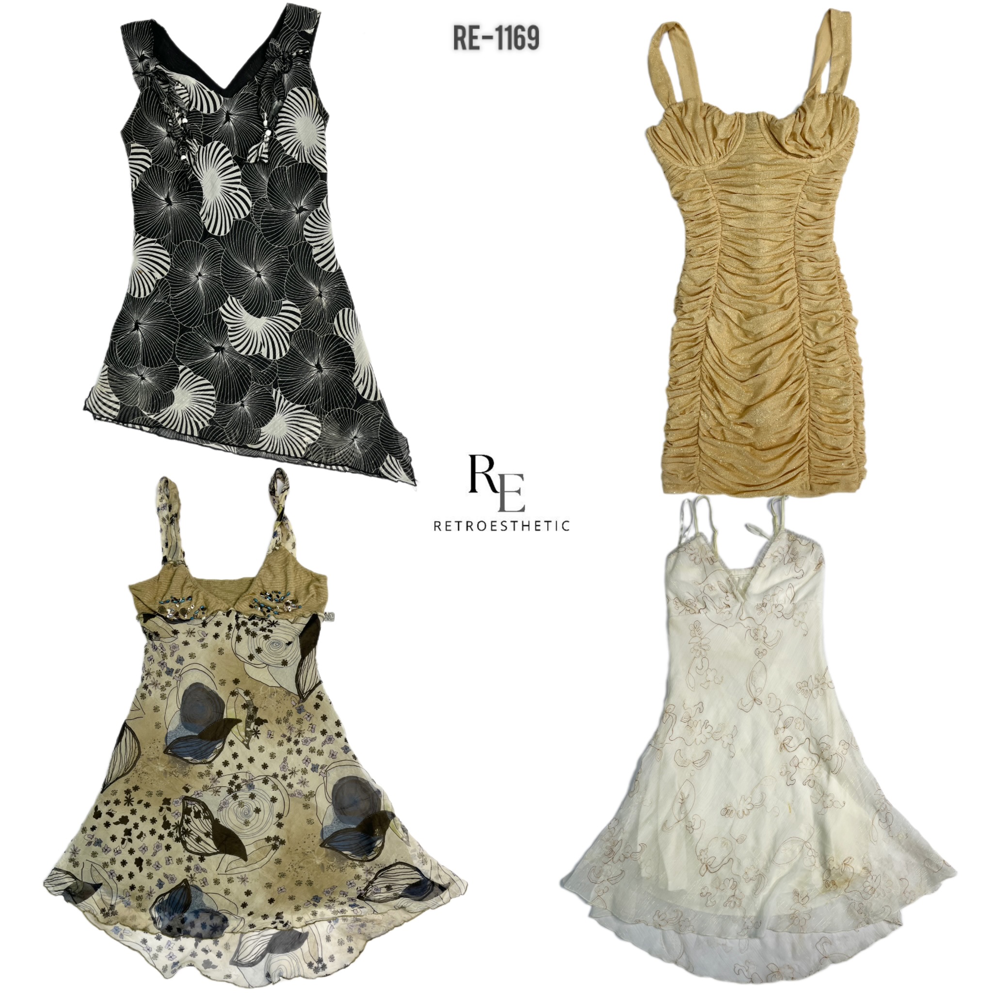 Y2K Ragazza Bella Era Festa/Abiti Midi (RE-1169)