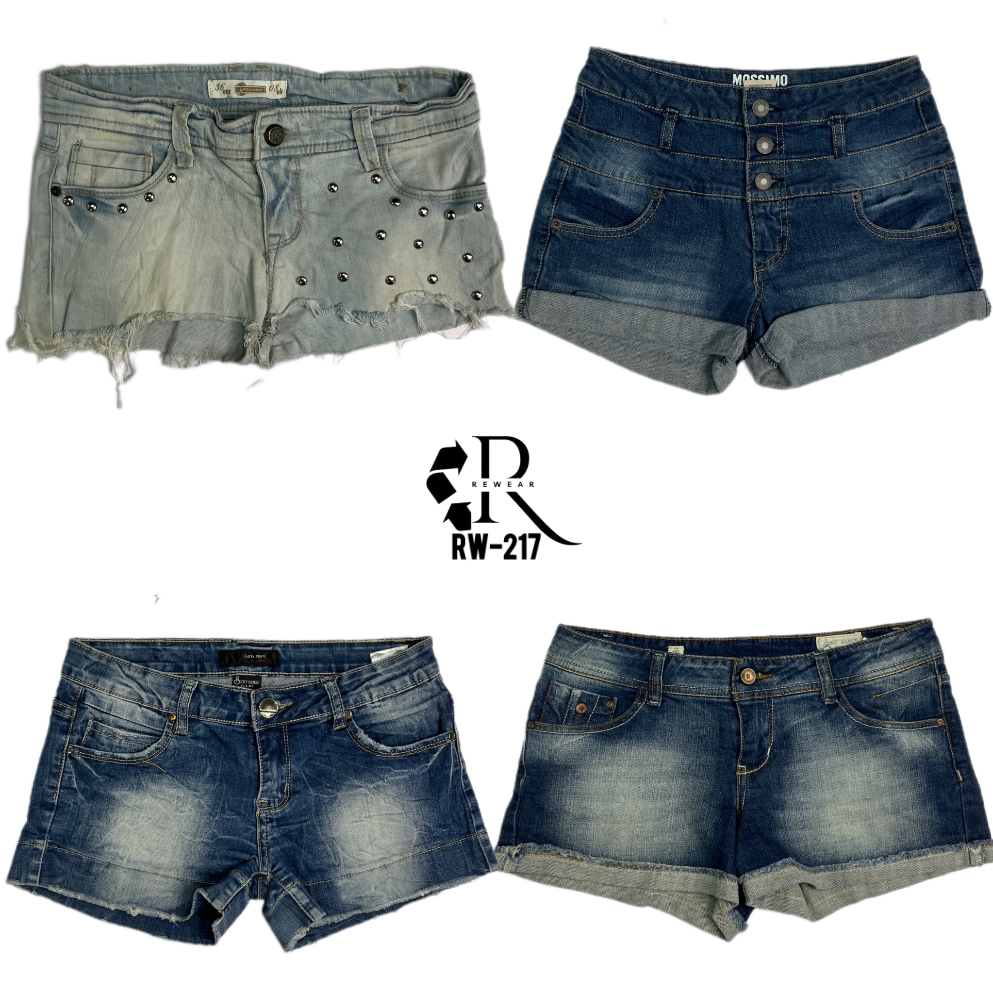 Y2K IT Girl Denim Shorts  (RW-217)