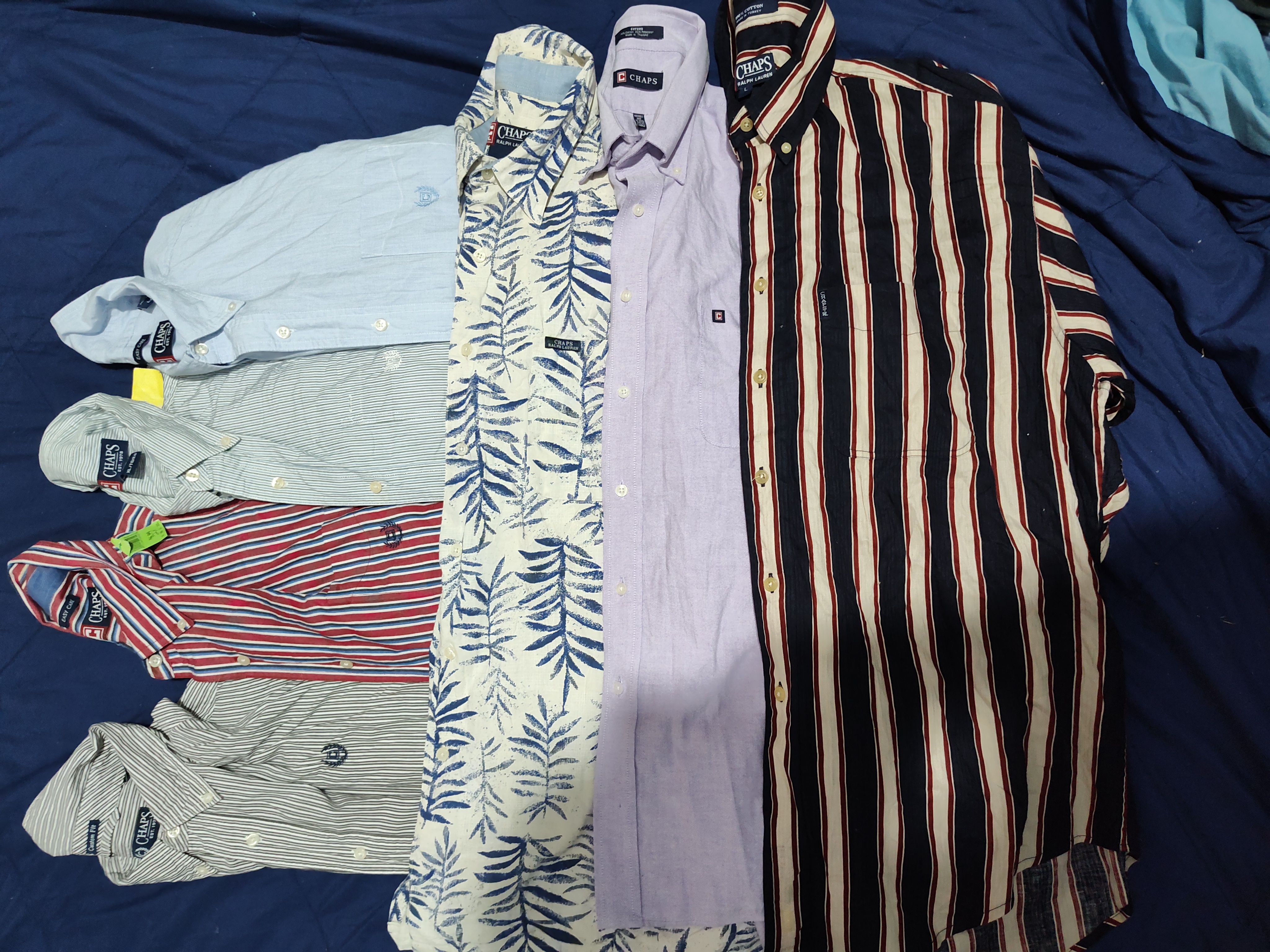 Chaps Mens Cotton Button shirts 15 pcs