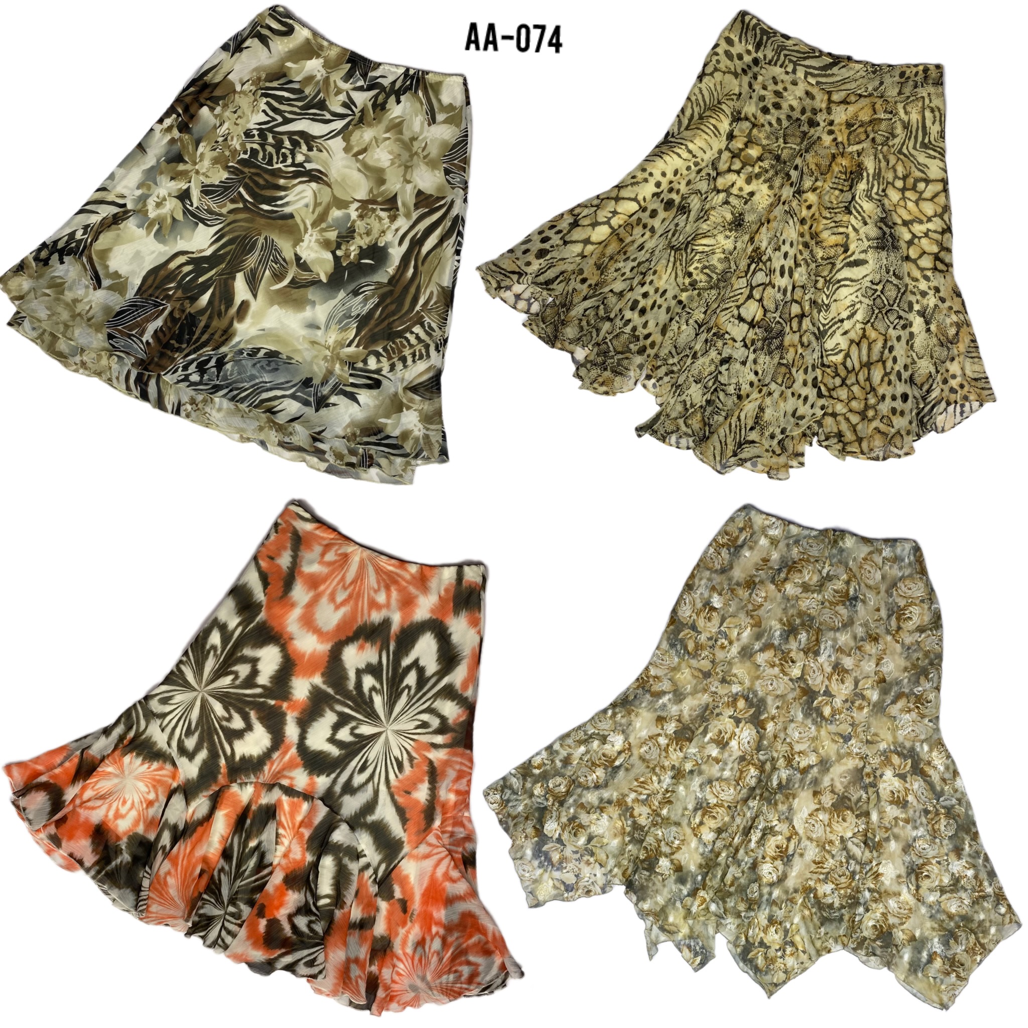 Y2K Earthy Tone Summer Skirts (AA-074)