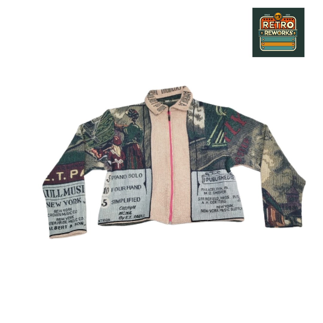 SS25 Reworked Tapestry Front Zipper Jackets