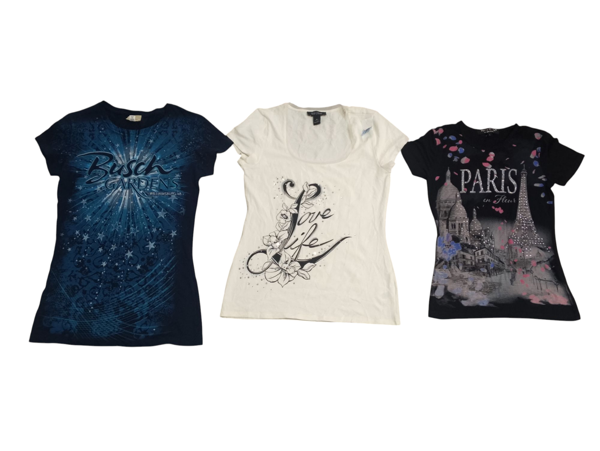 Camisas gráficas femininas -9 peças -27/8/5/25