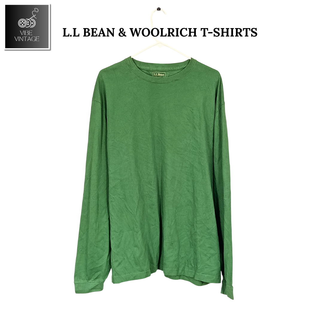 L.L BEAN & WOOLRICH T- SHIRT - 13 PCS