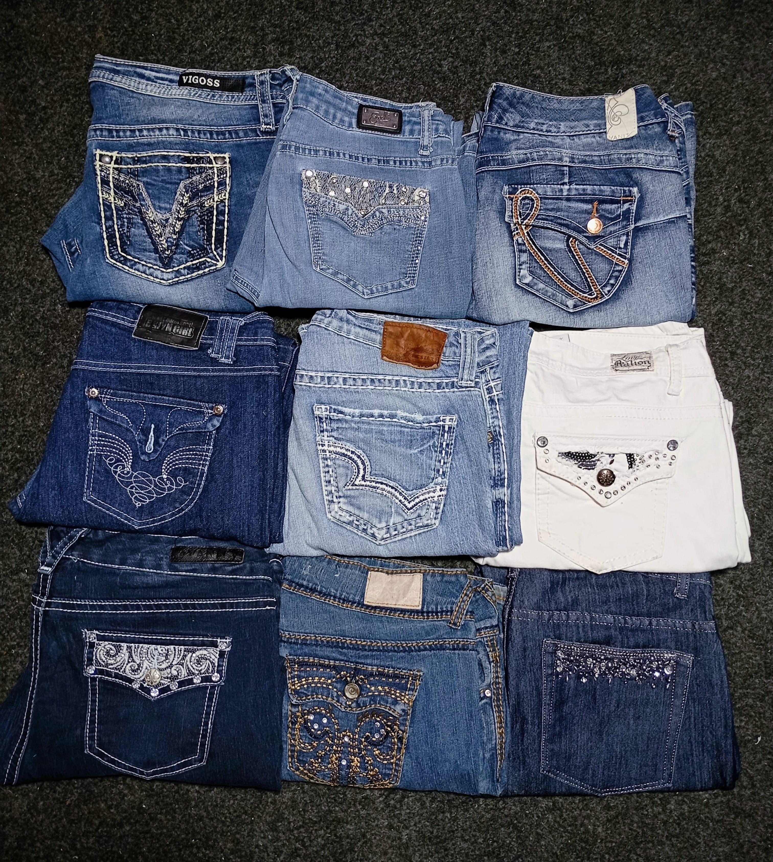 Y2K Bestickte Jeans Bootcut