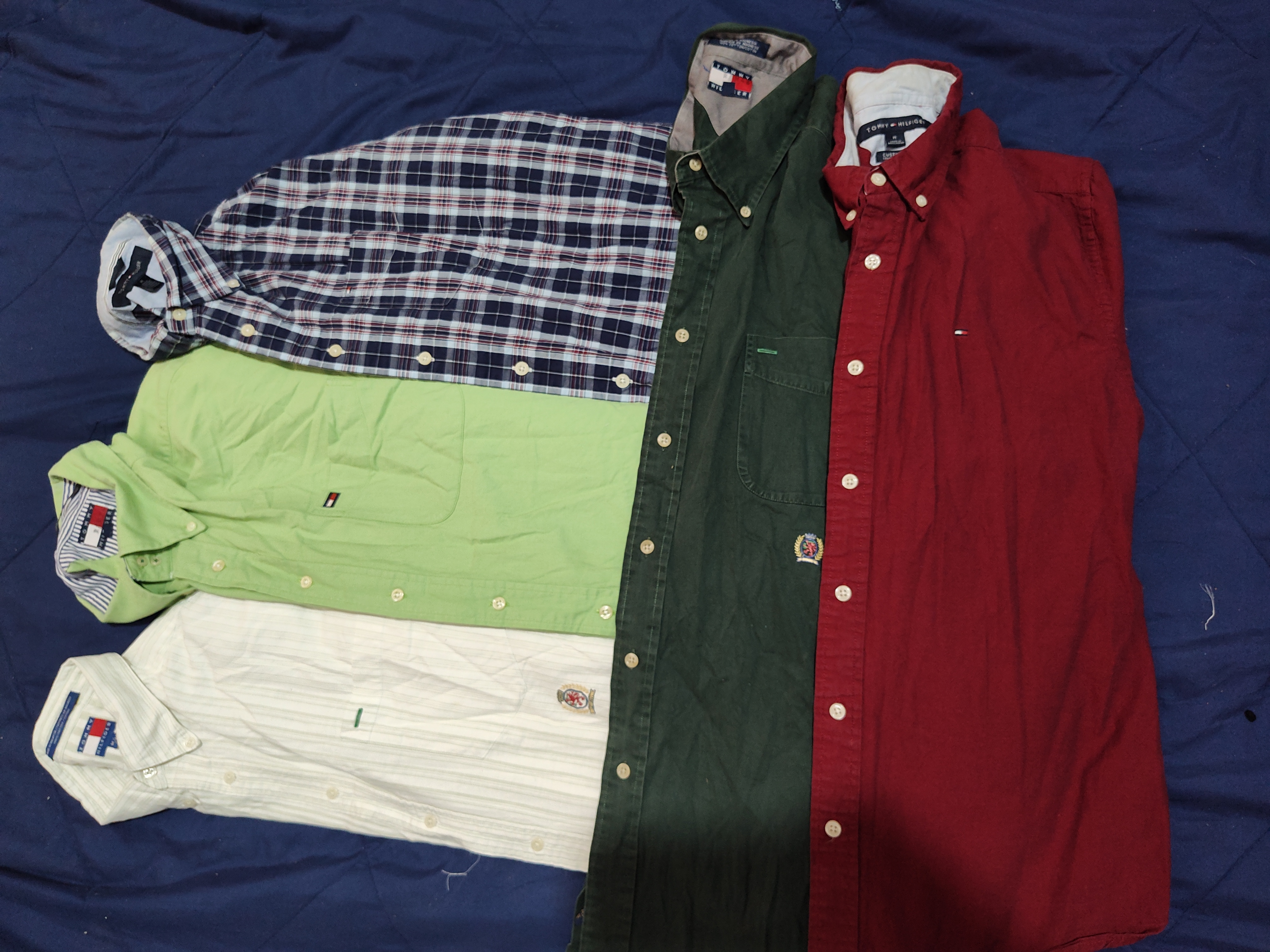 #01 Tommy Hilfiger Mens Cotton Button Shirts 13 pcs
