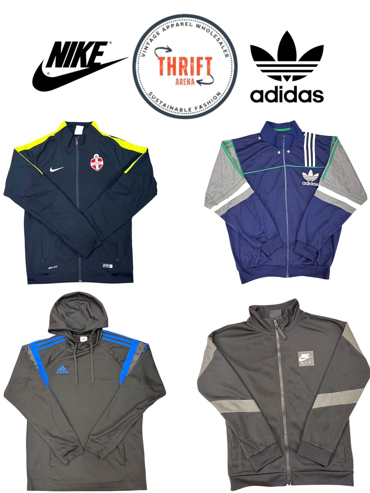 T1040 Nike / Adidas Dri Fit Jacken 15 Stück
