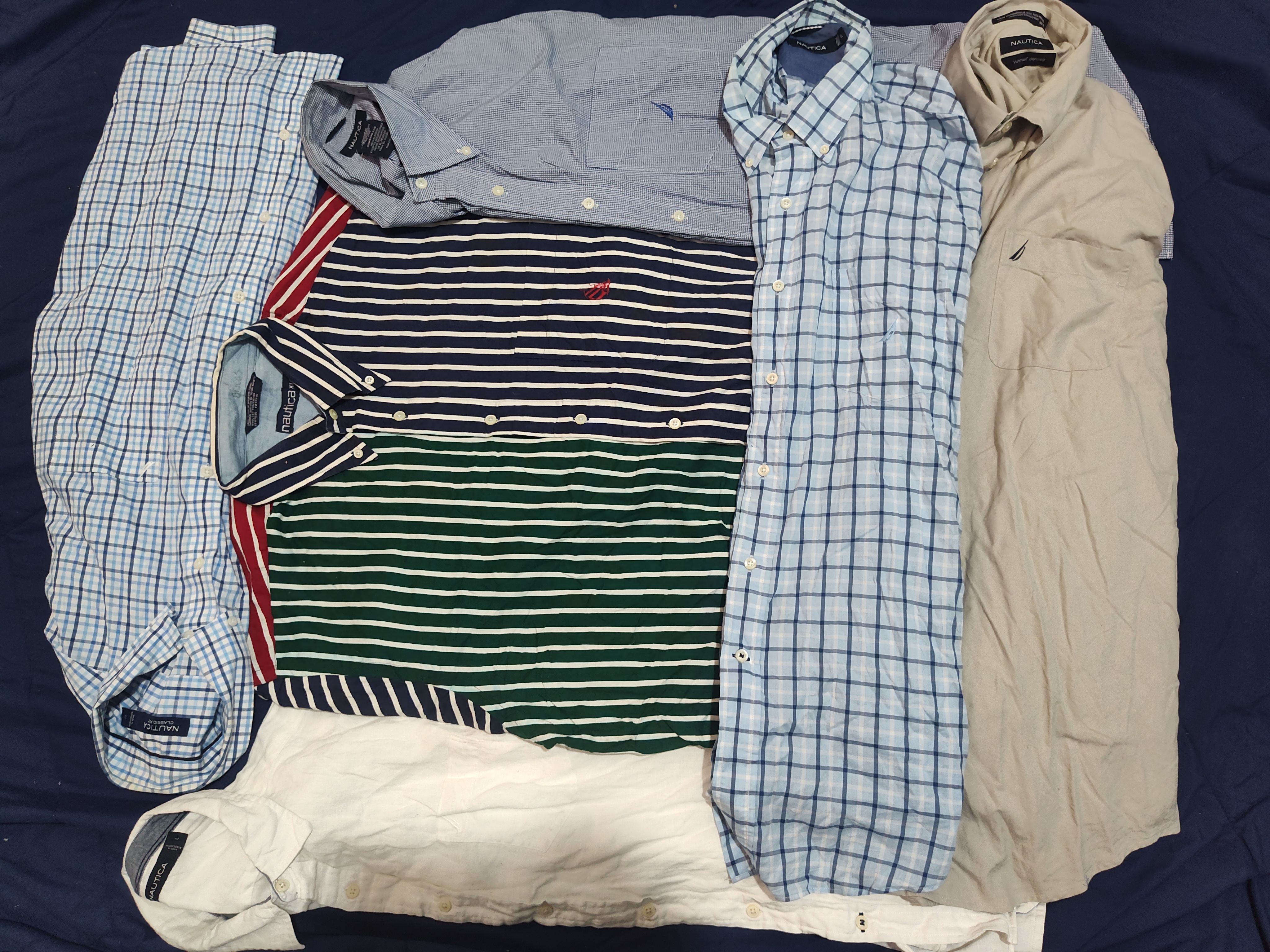 #03 Nautica Cotton Mens Button Shirts 14 pcs