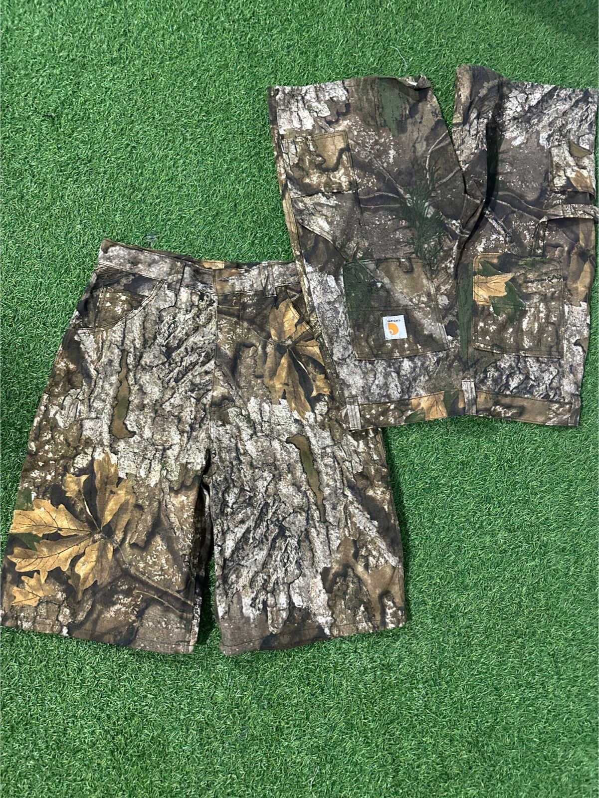 Carhartt rework jungle print style shorts