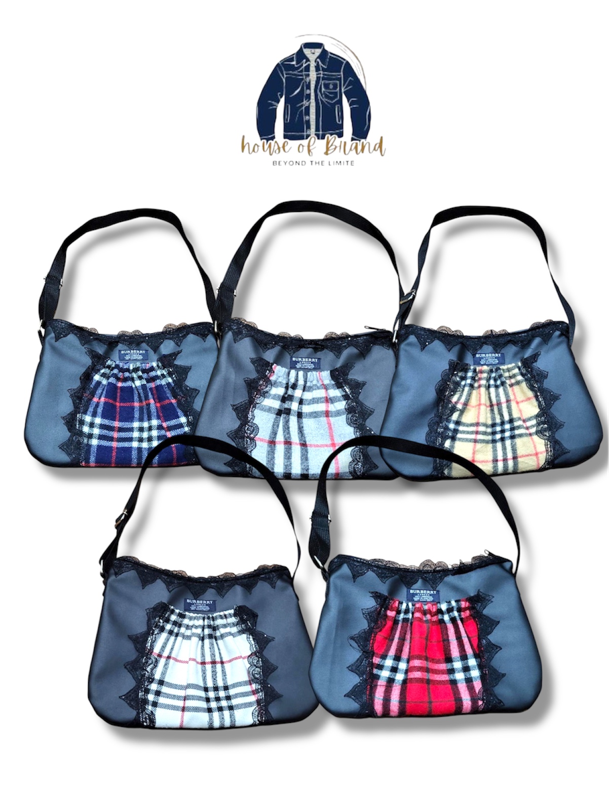 Borse in pelle Burberry Y2K riciclate 20 pezzi