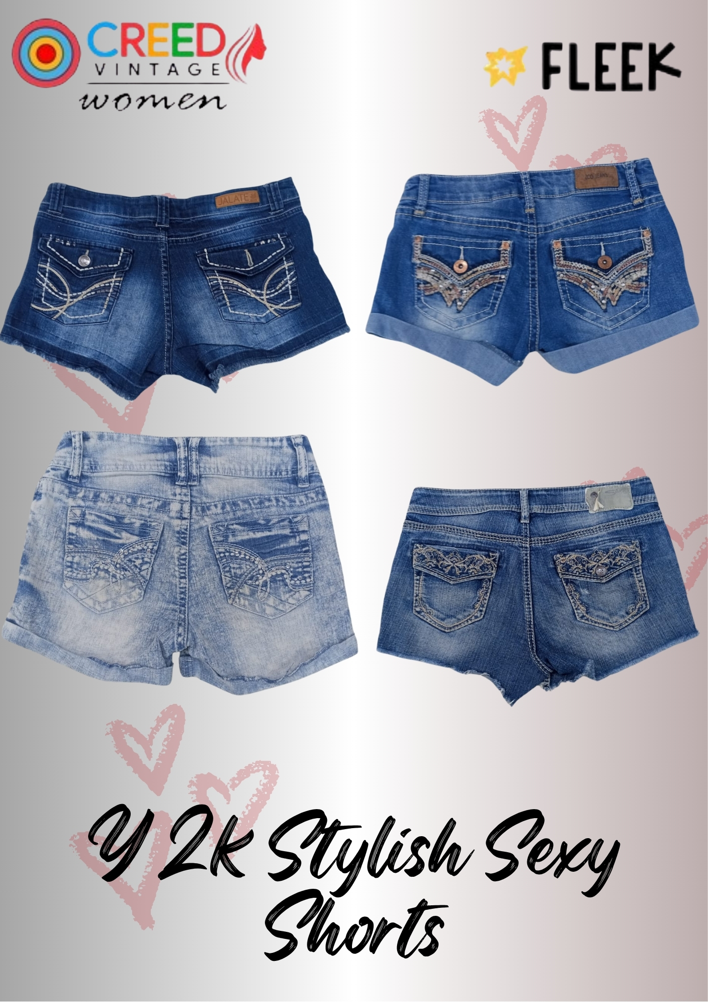 IQ0101 Y2k Stylish Sexy Shorts - 08 Pieces